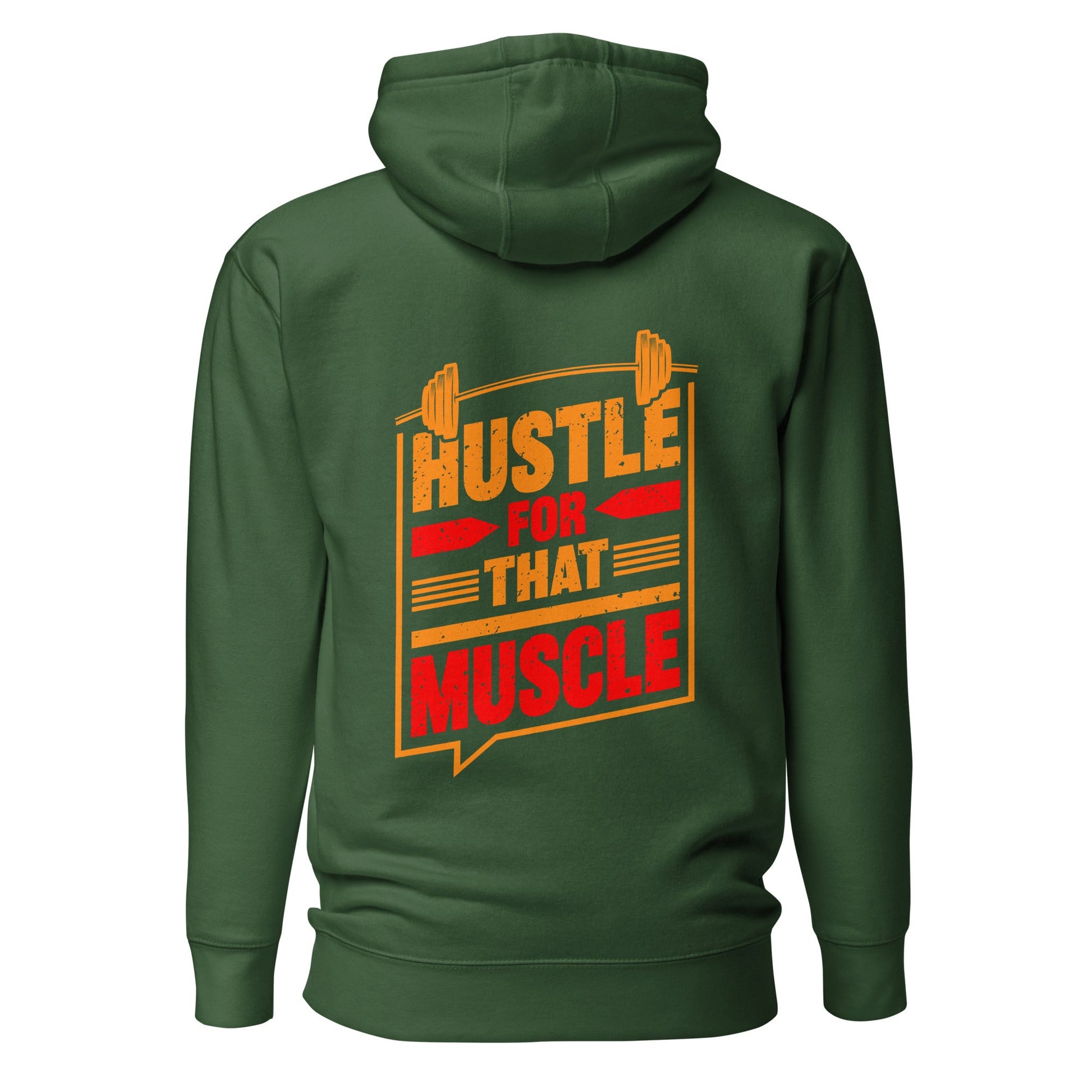 Hustle for that Muscle - Unisex Hoodie ( Back Print ) by DarkByteGear