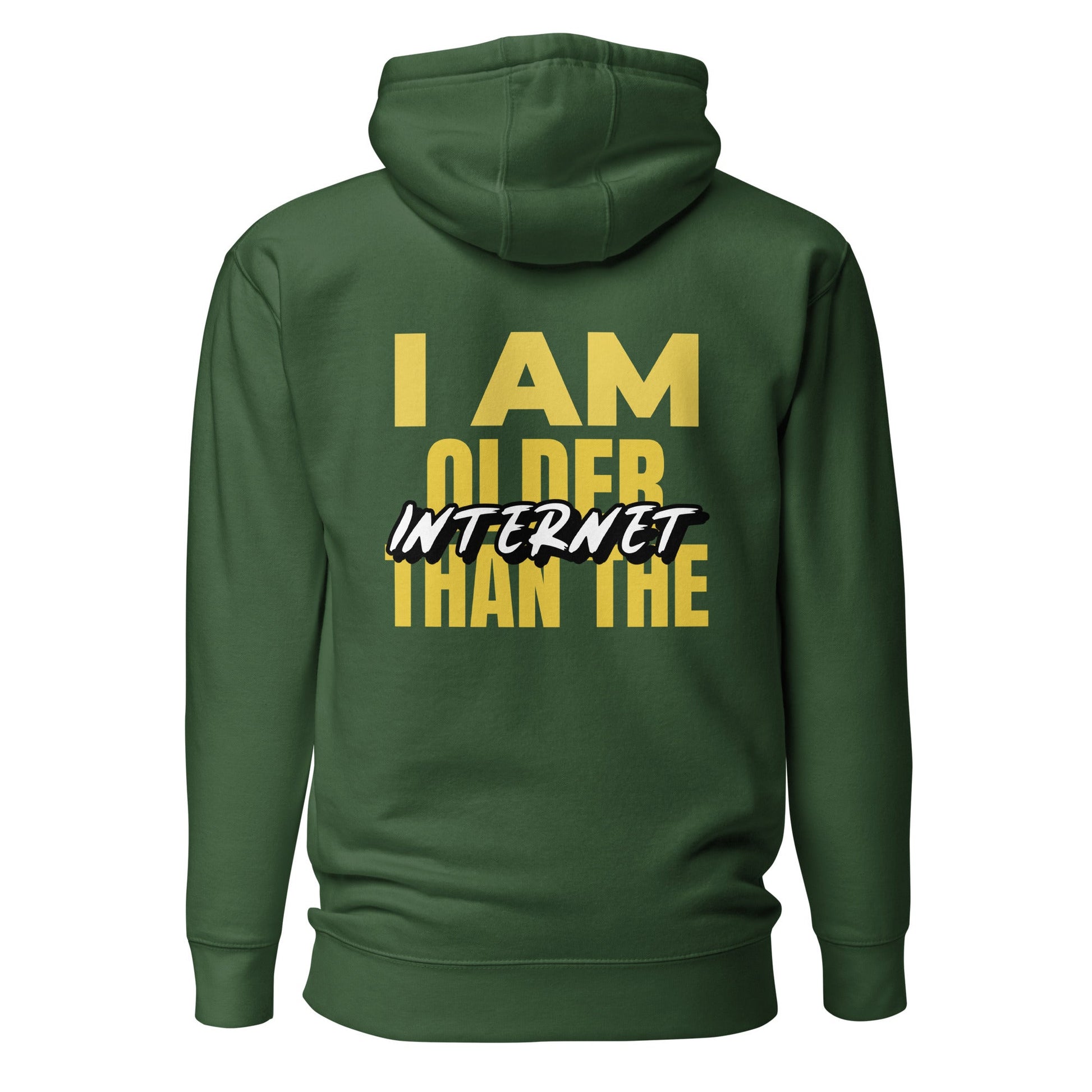 I am older than the Internet - Unisex Hoodie (back print) by DarkByteGear