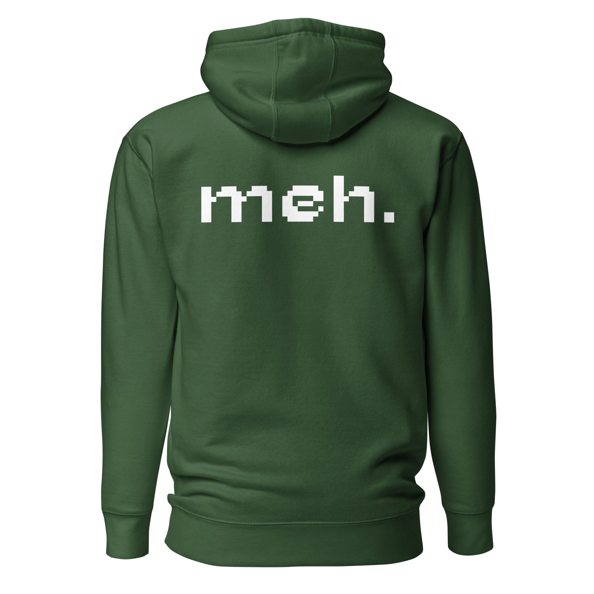 Meh - Unisex Hoodie (back print) by DarkByteGear