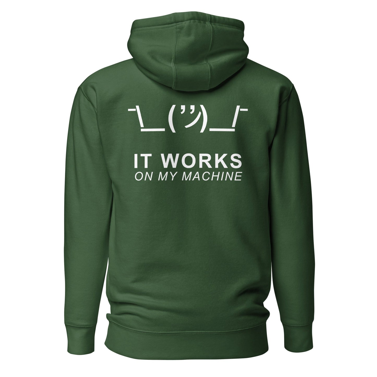 It works on my machine - Unisex Hoodie (back print) by DarkByteGear