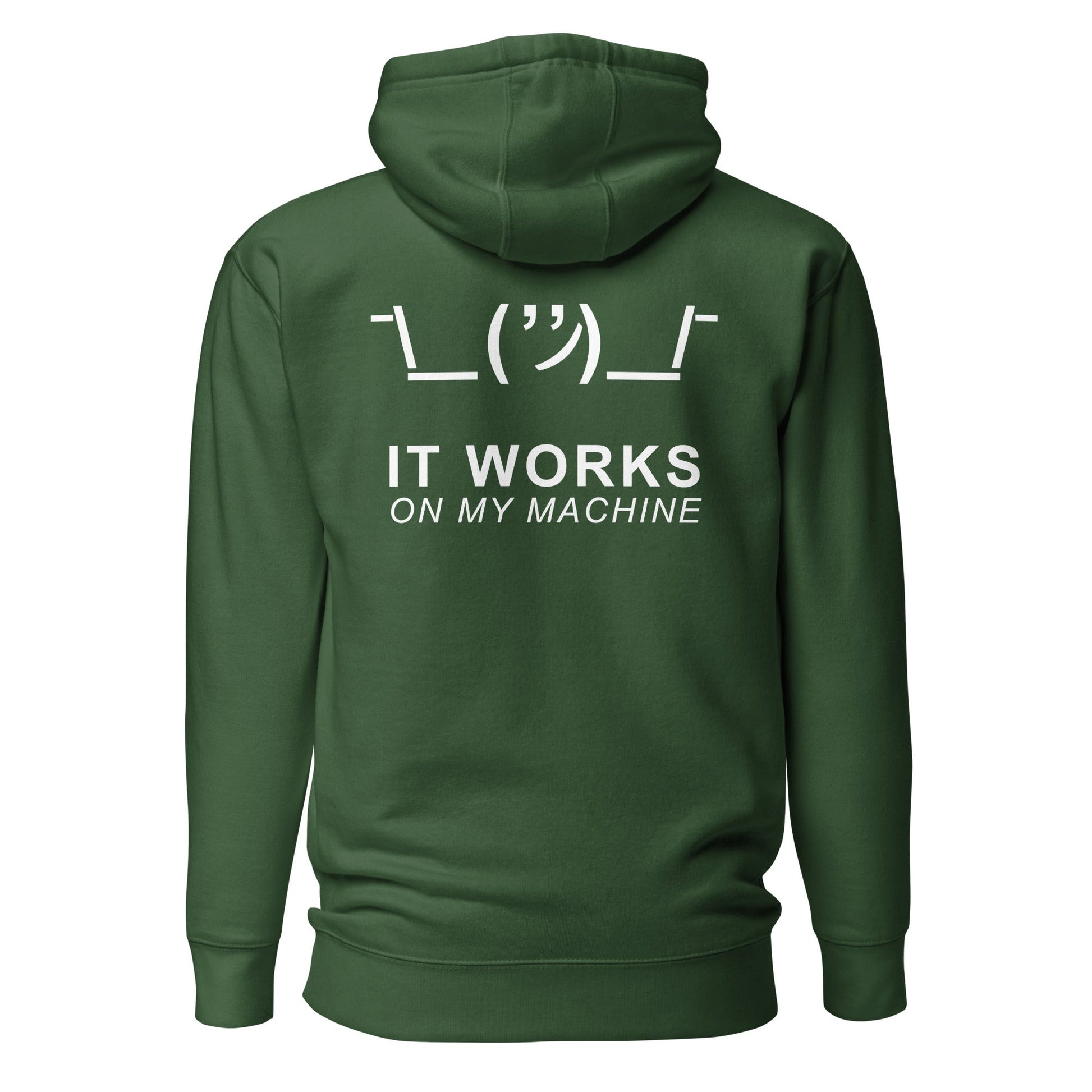 It works on my machine - Unisex Hoodie (back print) by DarkByteGear