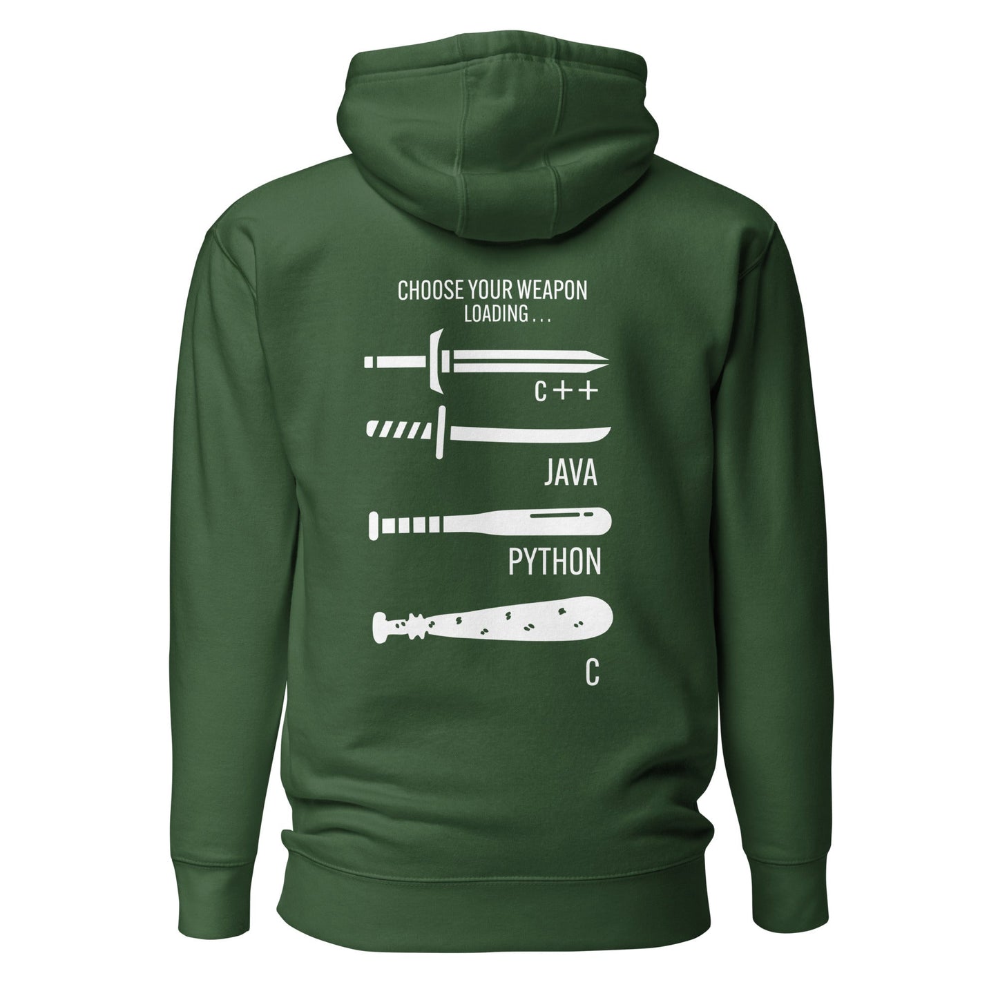 Choose your weapon v1 - Unisex Hoodie (back print) by DarkByteGear