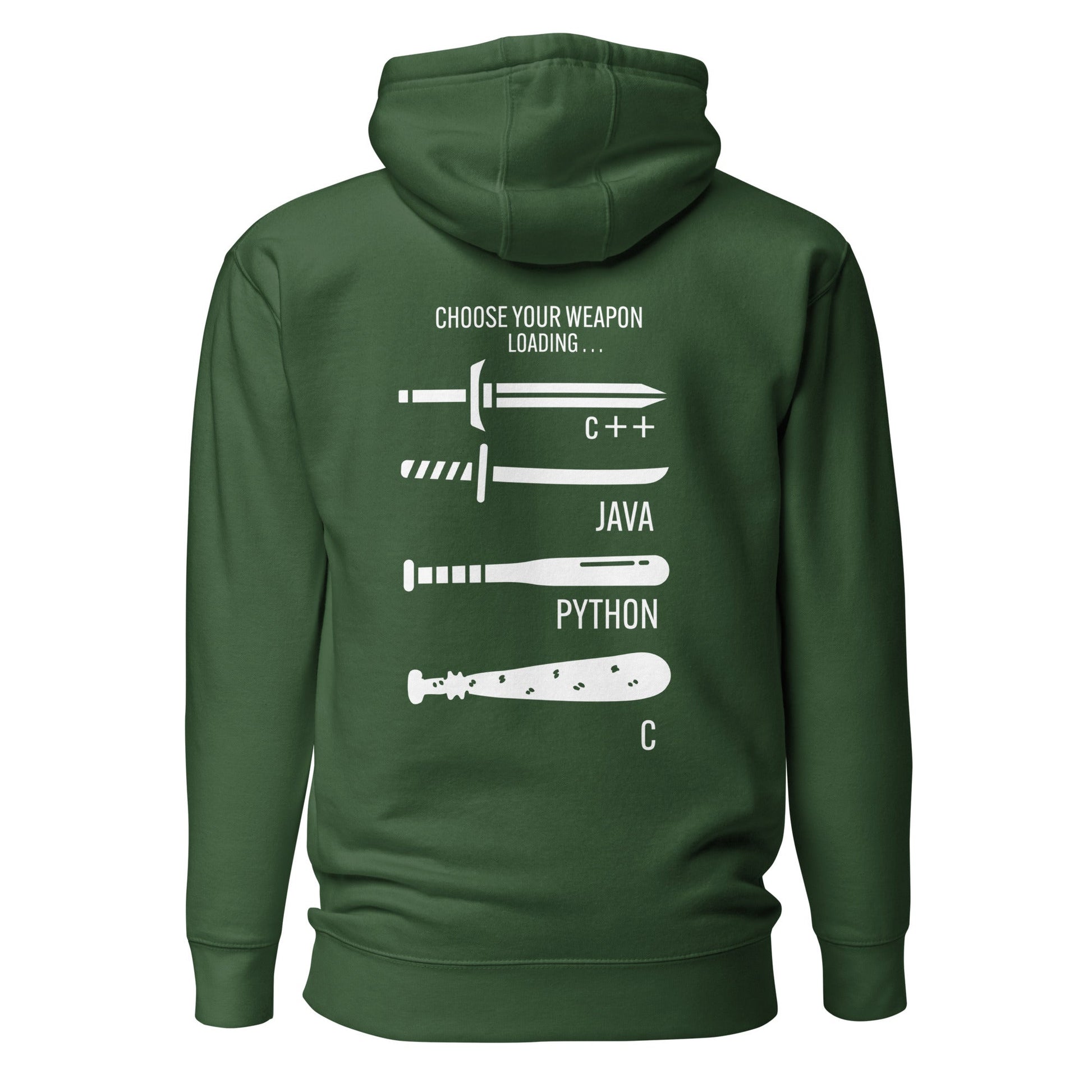 Choose your weapon v1 - Unisex Hoodie (back print) by DarkByteGear