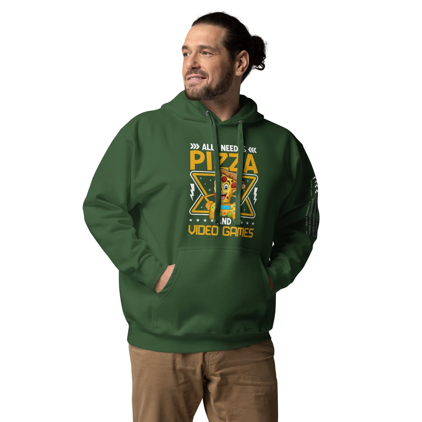 All I need is Pizza and Video Games Unisex Hoodie by DarkByteGear