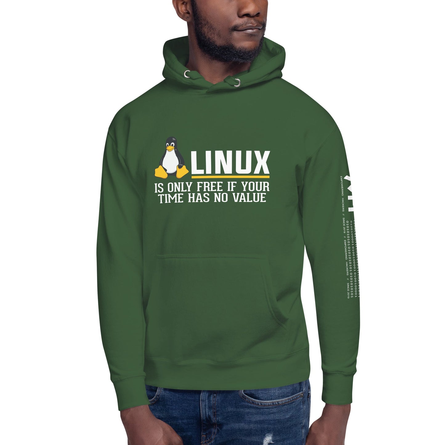 Linux is free only when your time has no value Unisex Hoodie by DarkByteGear