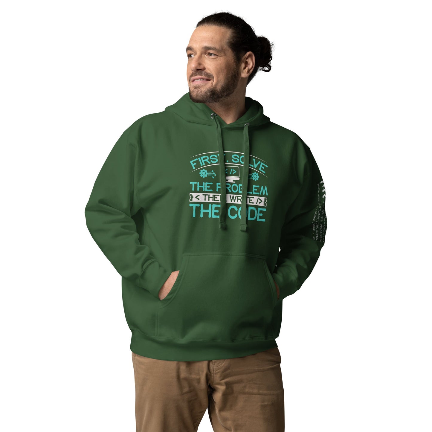 First, Solve the problem; then, Write the code V4 - Unisex Hoodie by DarkByteGear