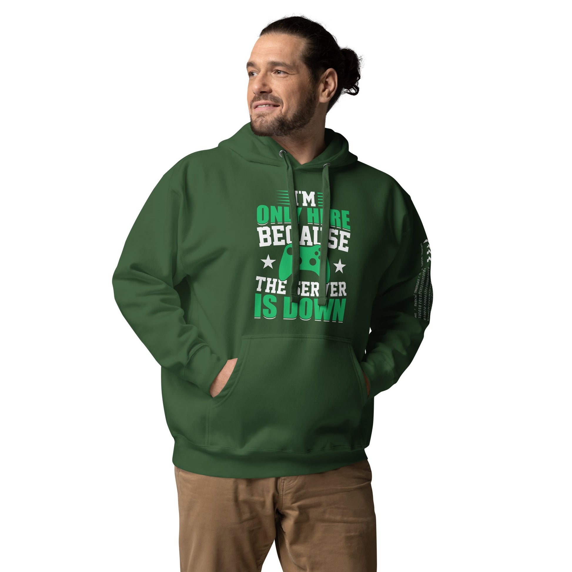 I'm only Here, because the Server is Down Unisex Hoodie by DarkByteGear