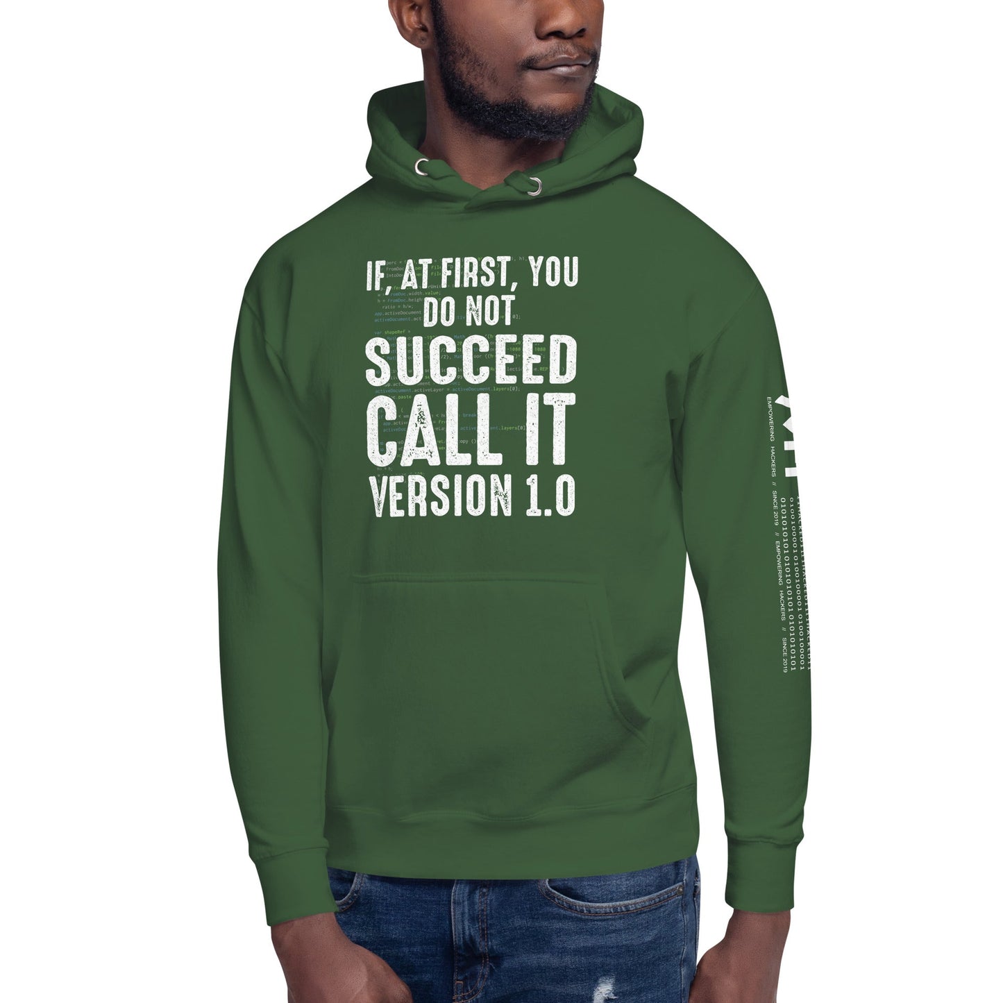 If Not Succeed, Call it Version 1.0 Unisex Hoodie by DarkByteGear