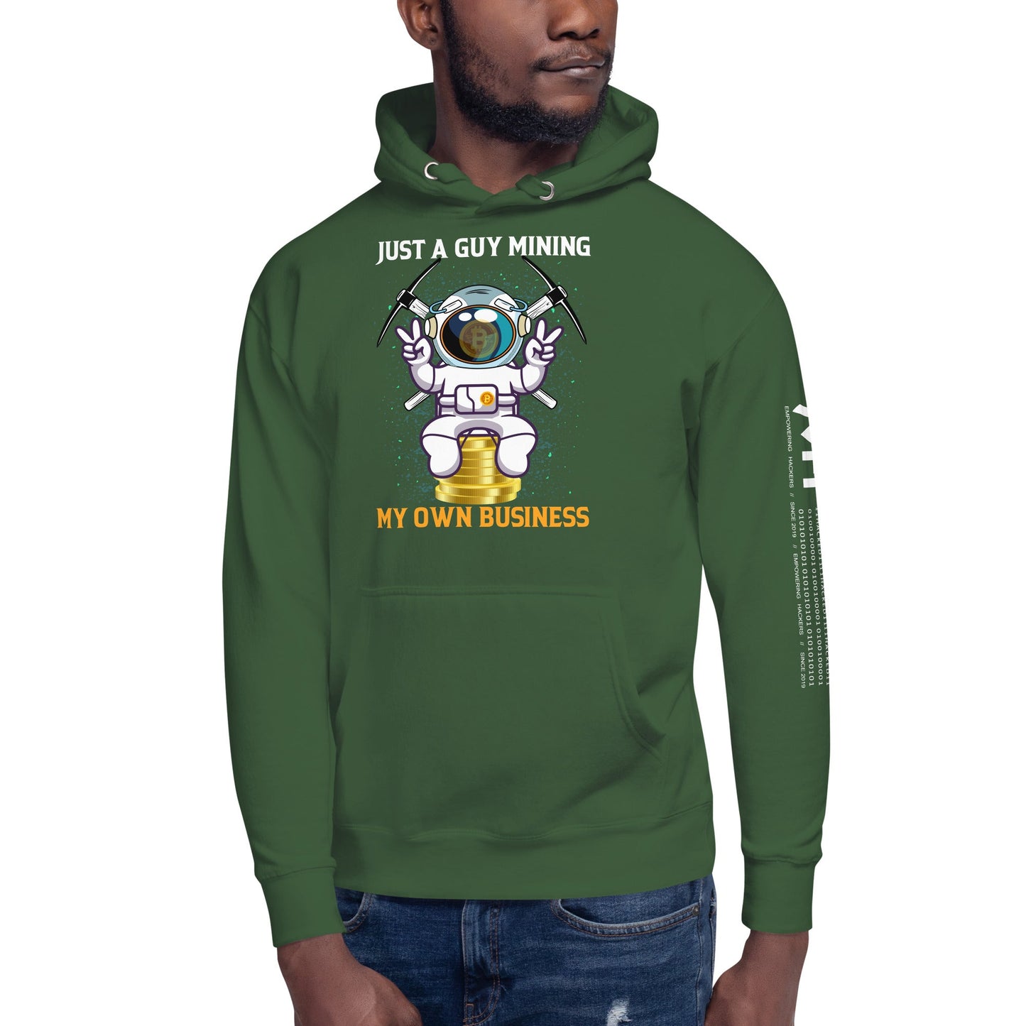 Just a Guy Mining my Own Business Unisex Hoodie by DarkByteGear