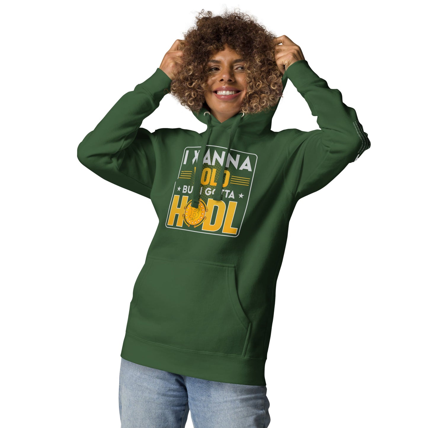 I wanna YOLO but I gotta HODL Unisex Hoodie by DarkByteGear