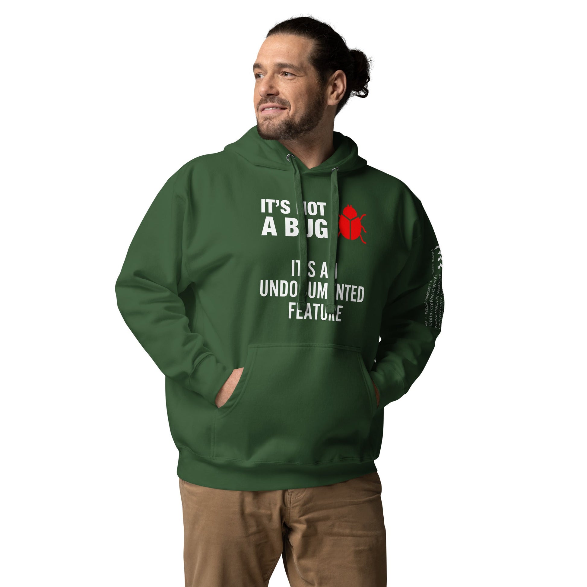It's not a Bug - Red Unisex Hoodie by DarkByteGear