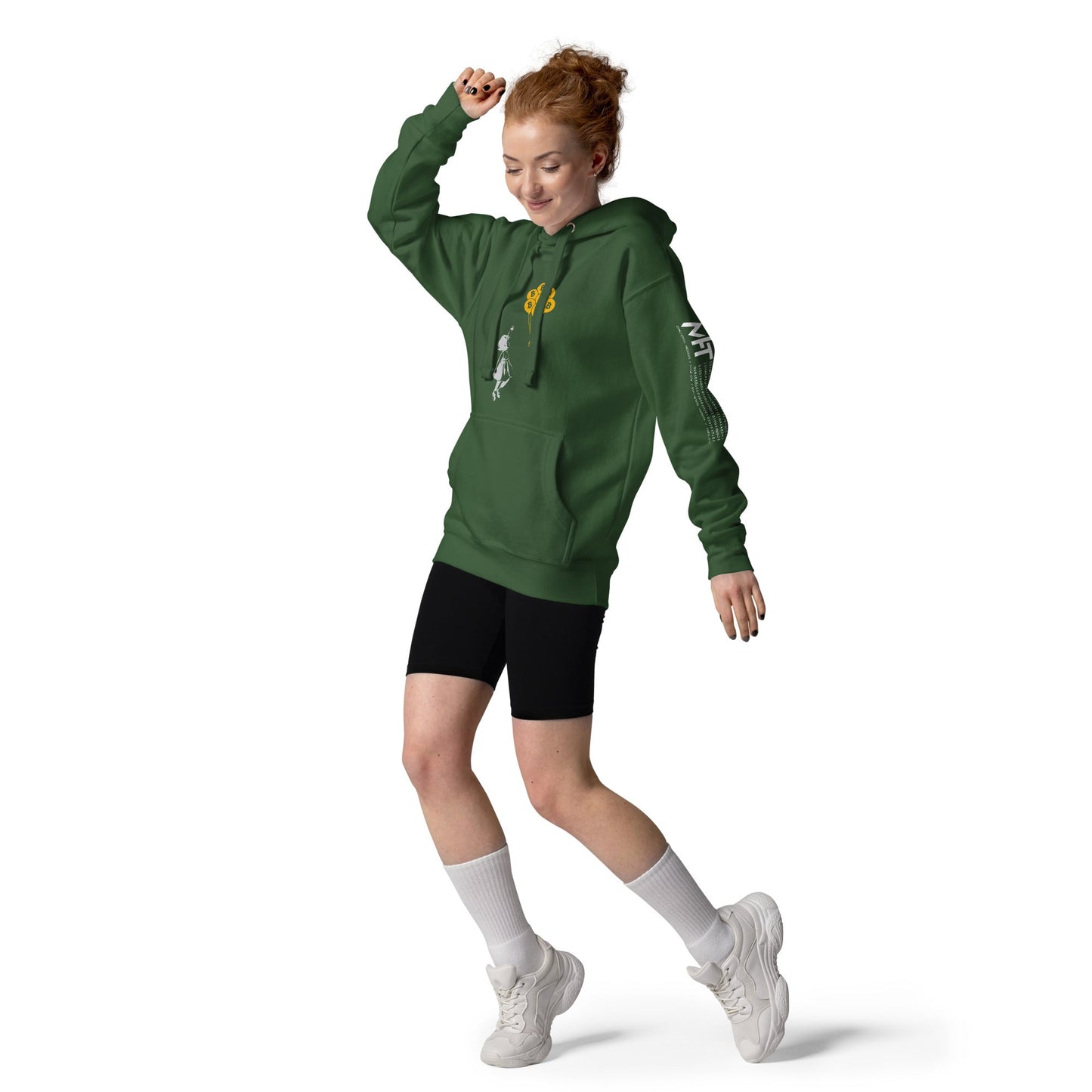 Bitcoin Little Girl Unisex Hoodie by DarkByteGear