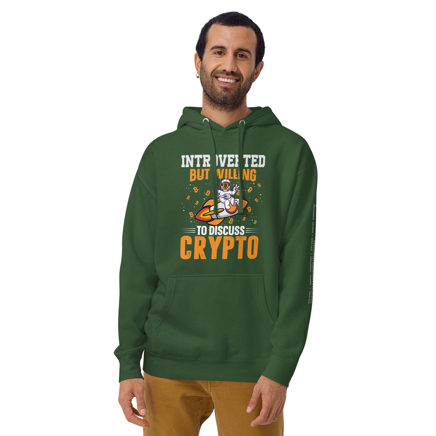 Introverted but Willing to Discuss Bitcoin Unisex Hoodie by DarkByteGear