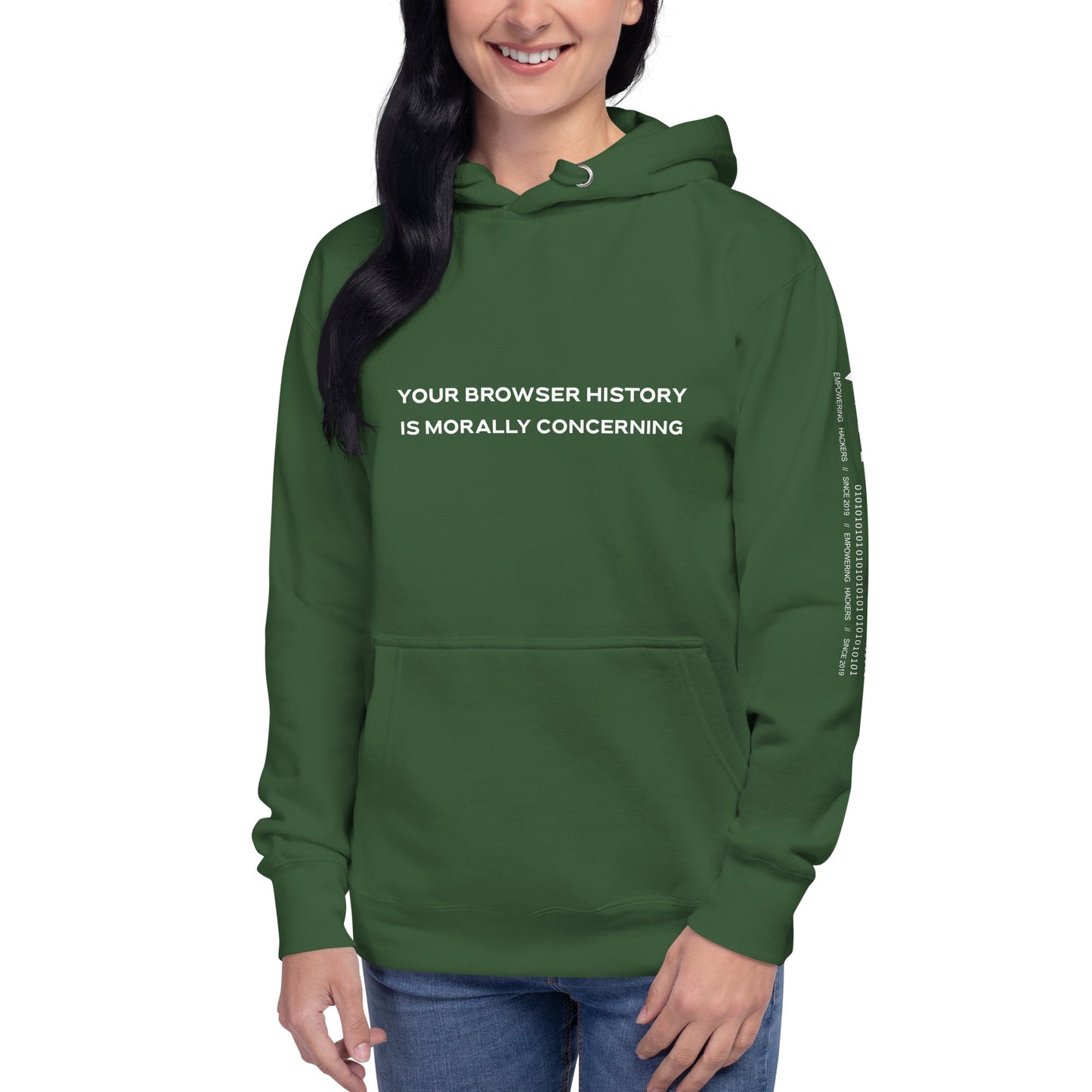 Your Browser History is Morally Concerning Unisex Hoodie by DarkByteGear