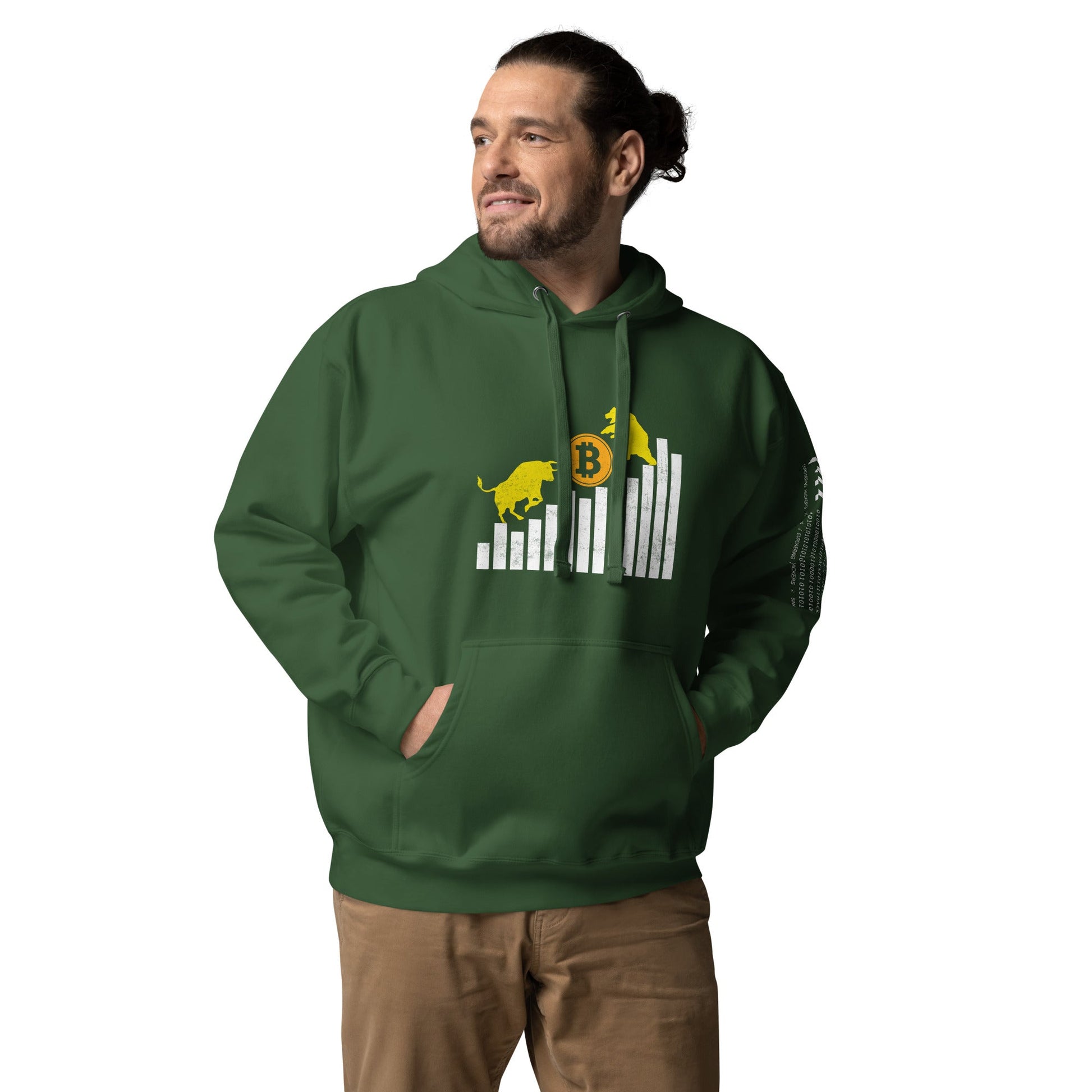 Bull Bear Bitcoin Statistic - Unisex Hoodie by DarkByteGear