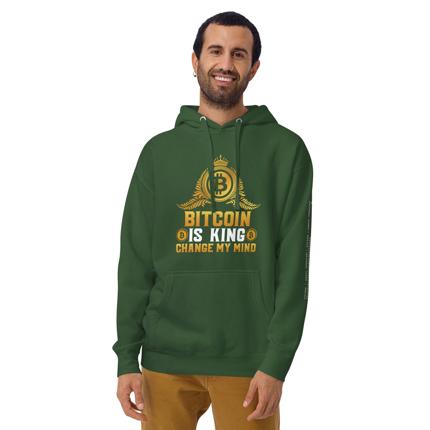 Bitcoin is King: Change my Mind - Unisex Hoodie by DarkByteGear