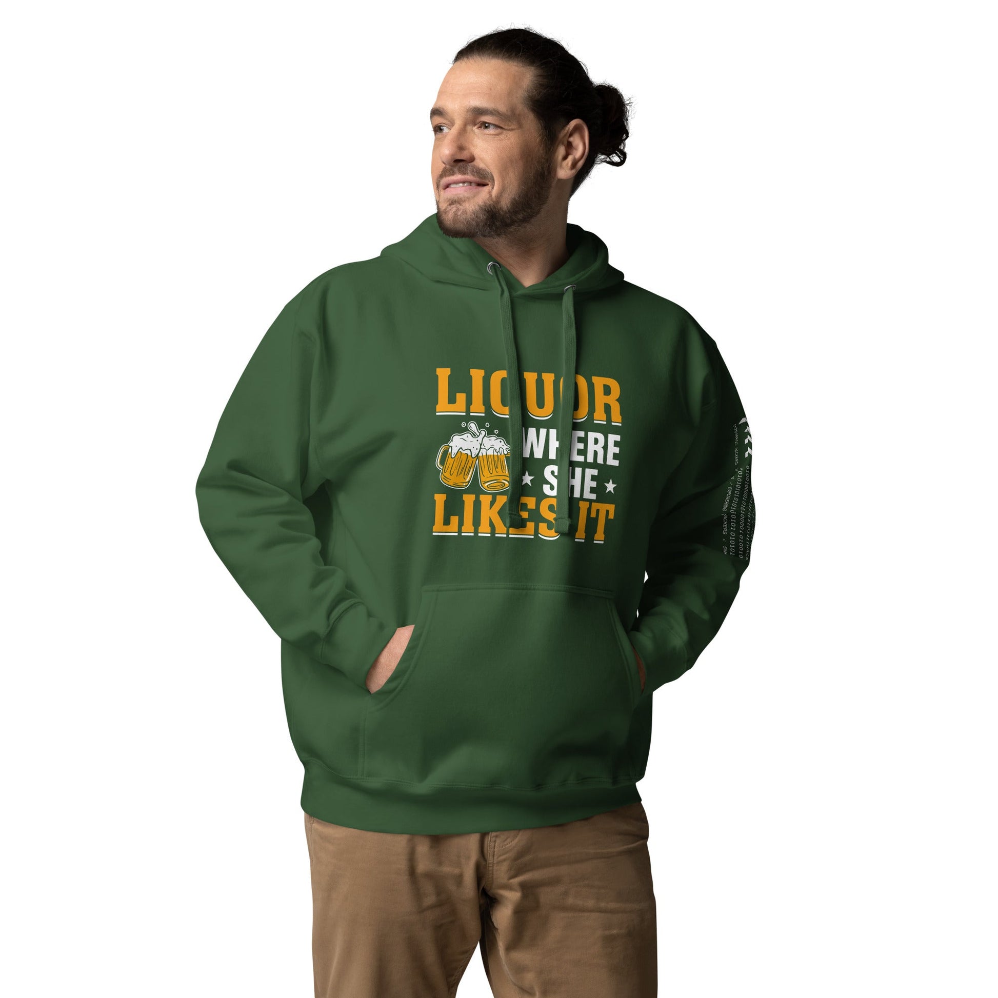 Liquor where she likes it -Unisex Hoodie by DarkByteGear
