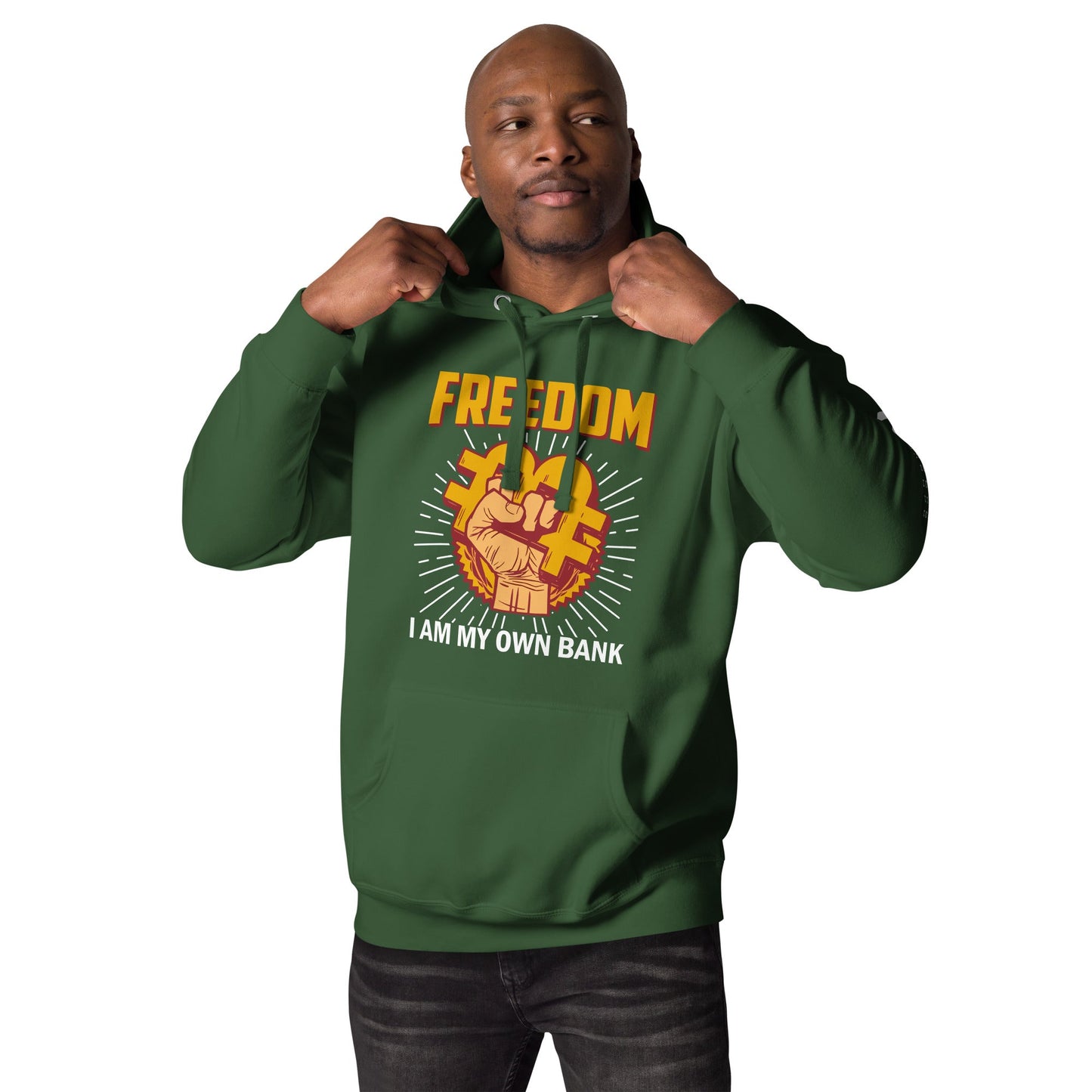 Bitcoin Freedom; I am my Own Bank - Unisex Hoodie by DarkByteGear