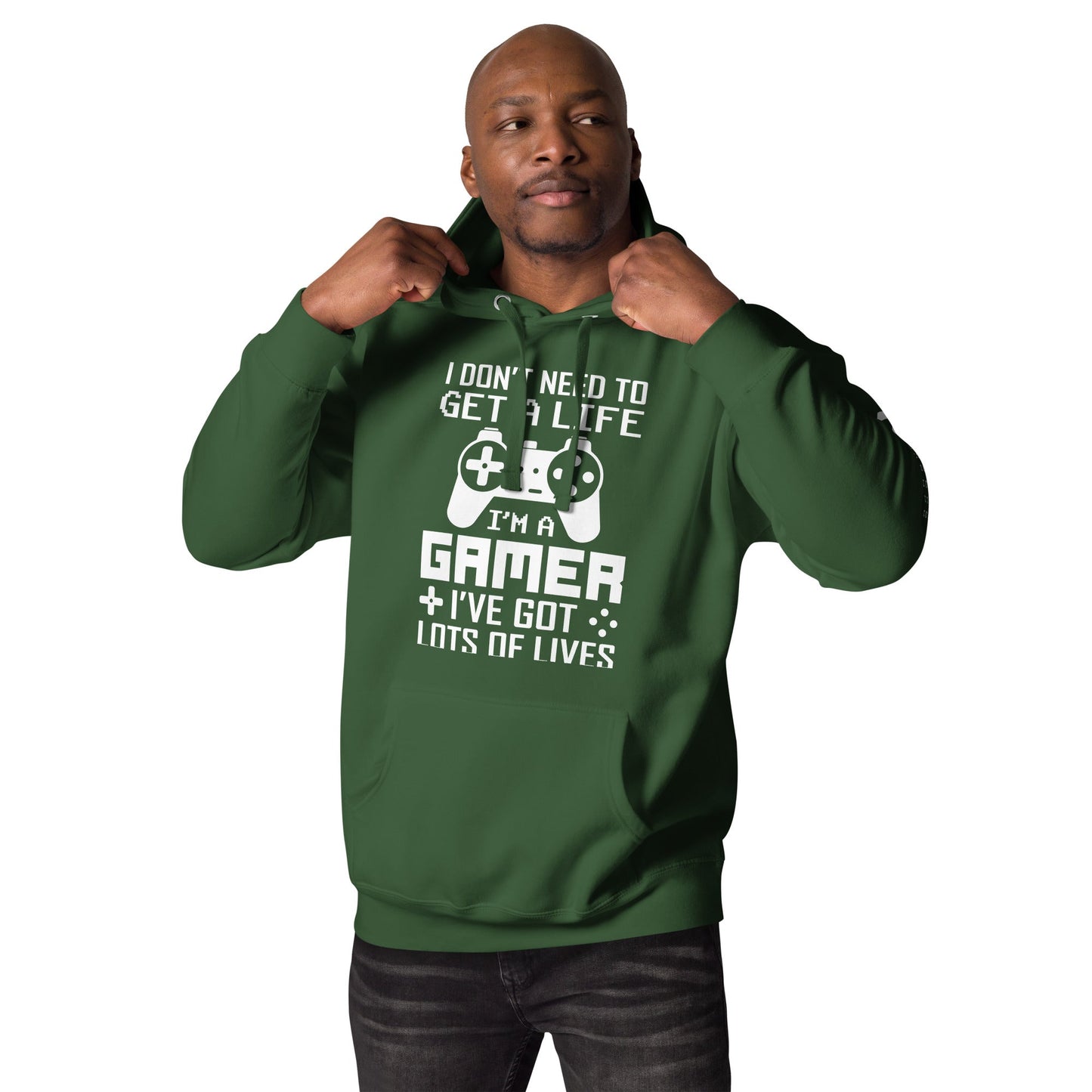 I don't need to get a life, I've already got lots of lives - Unisex Hoodie by DarkByteGear