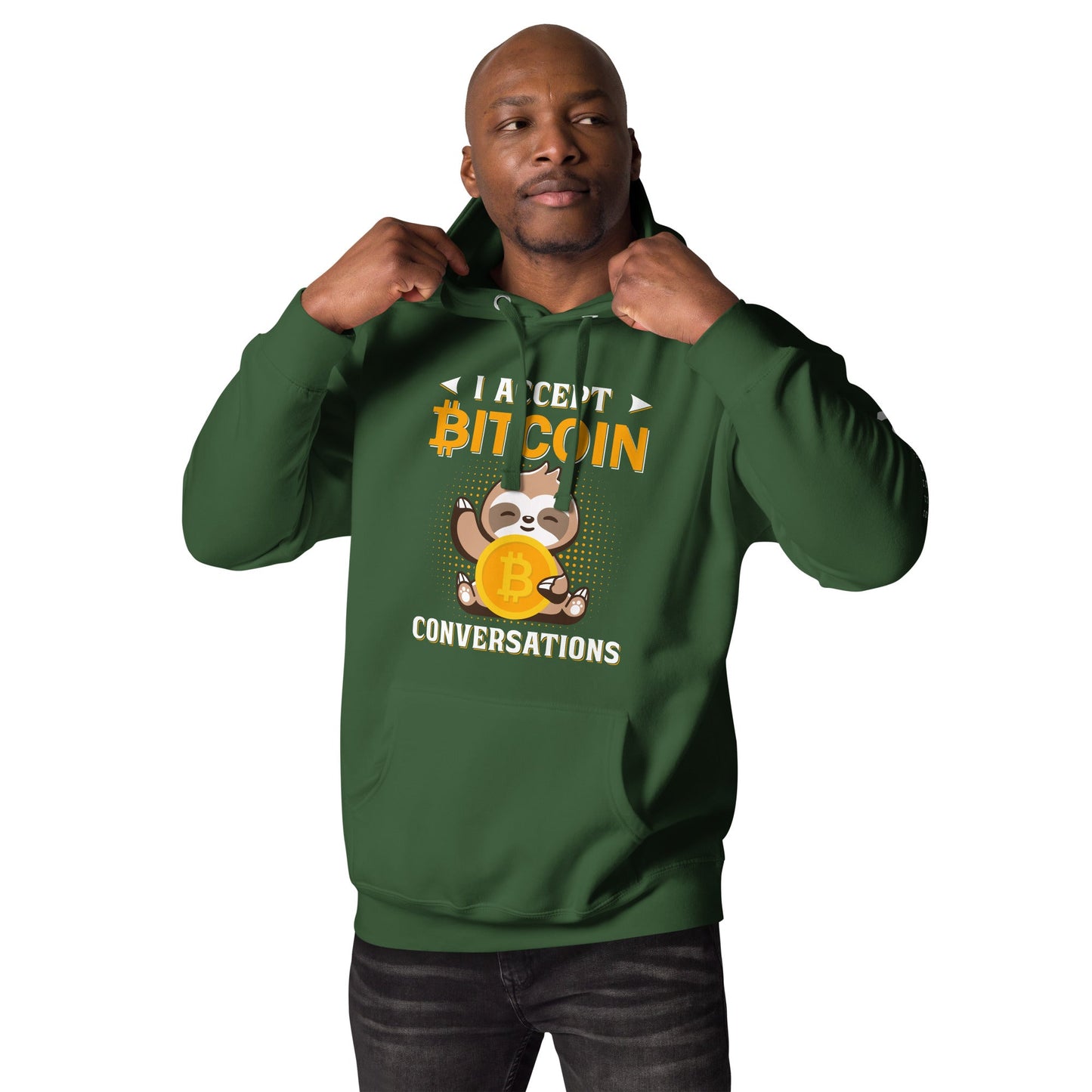 I accept Bitcoin Conversations - Unisex Hoodie by DarkByteGear