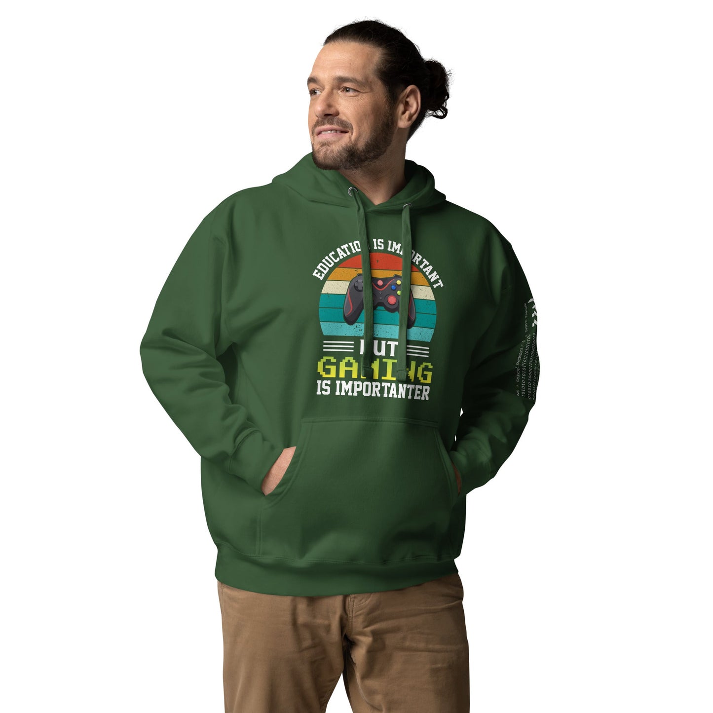 Education is Important, but Gaming is importanter - Unisex Hoodie by DarkByteGear