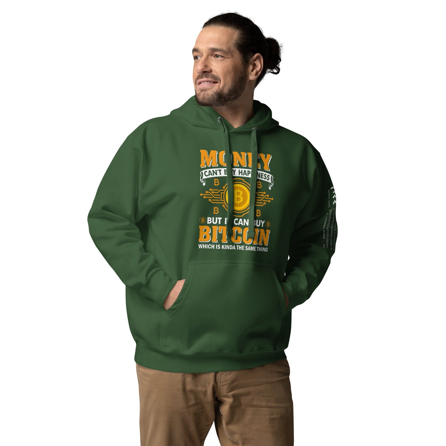 Money can't Buy you Happiness but it can Buy Bitcoin - Unisex Hoodie by DarkByteGear