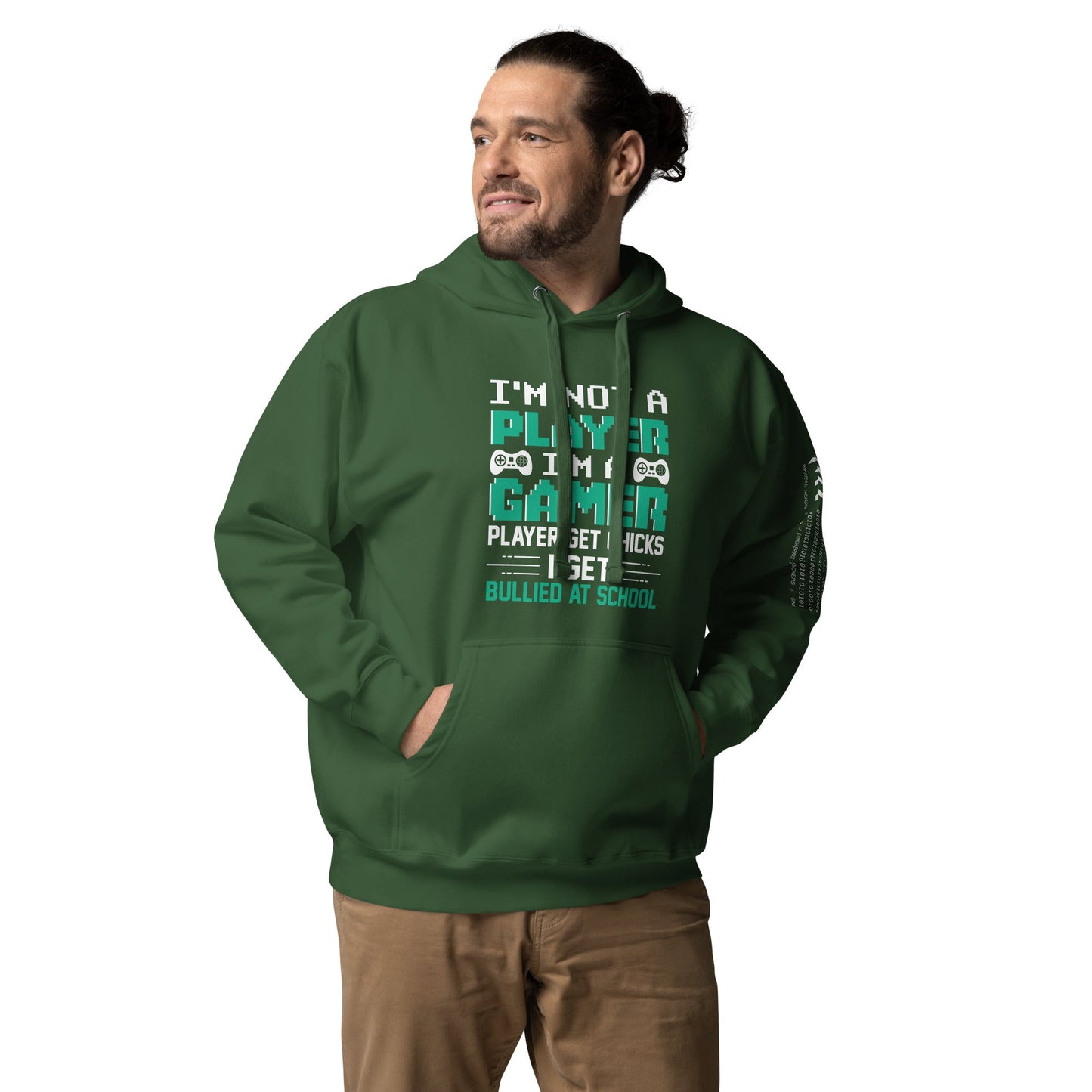 I am not a Player, I am a Gamer, Players get Chicks, I get Bullied at School - Unisex Hoodie by DarkByteGear