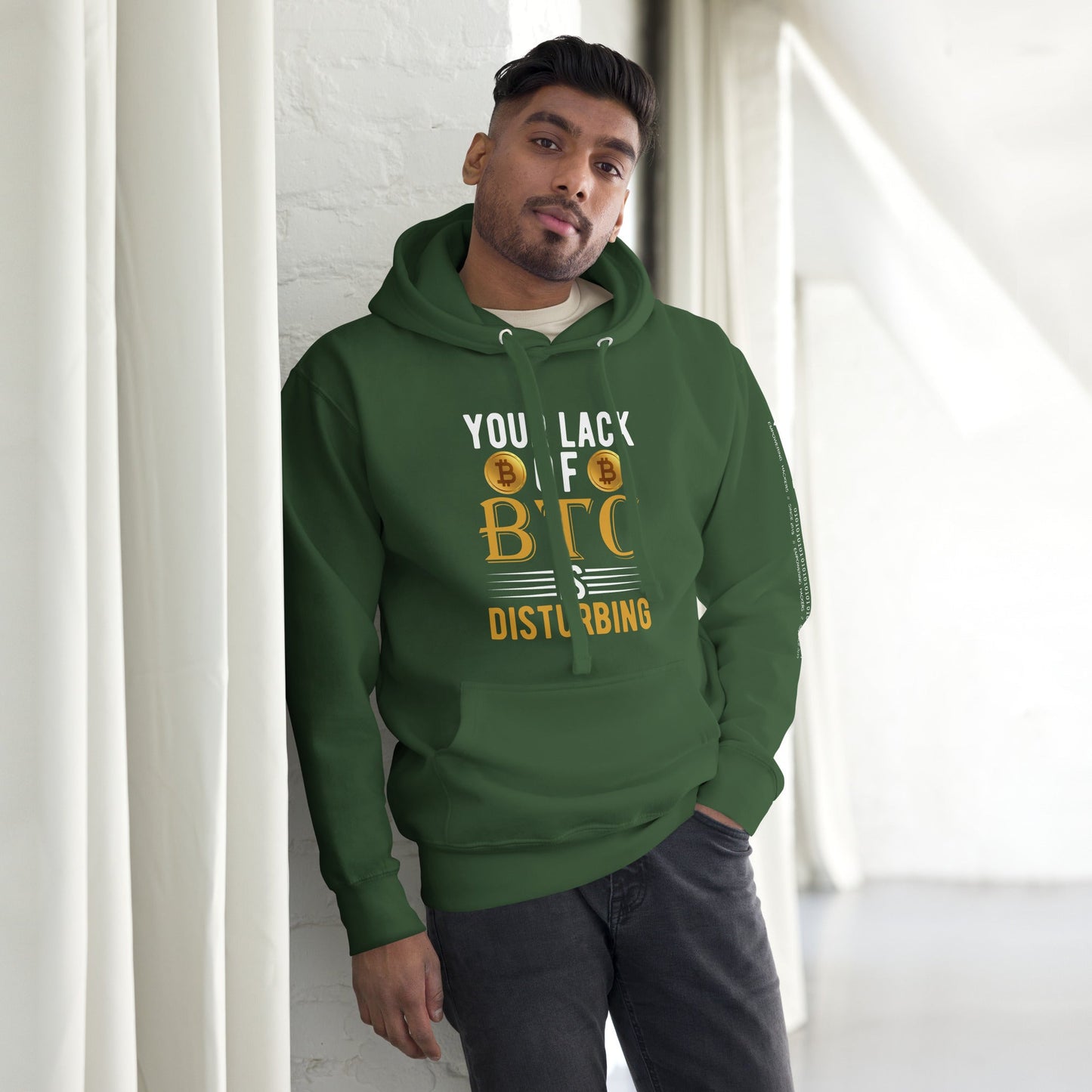 Your Lack of Bitcoin is Disturbing - Unisex Hoodie by DarkByteGear