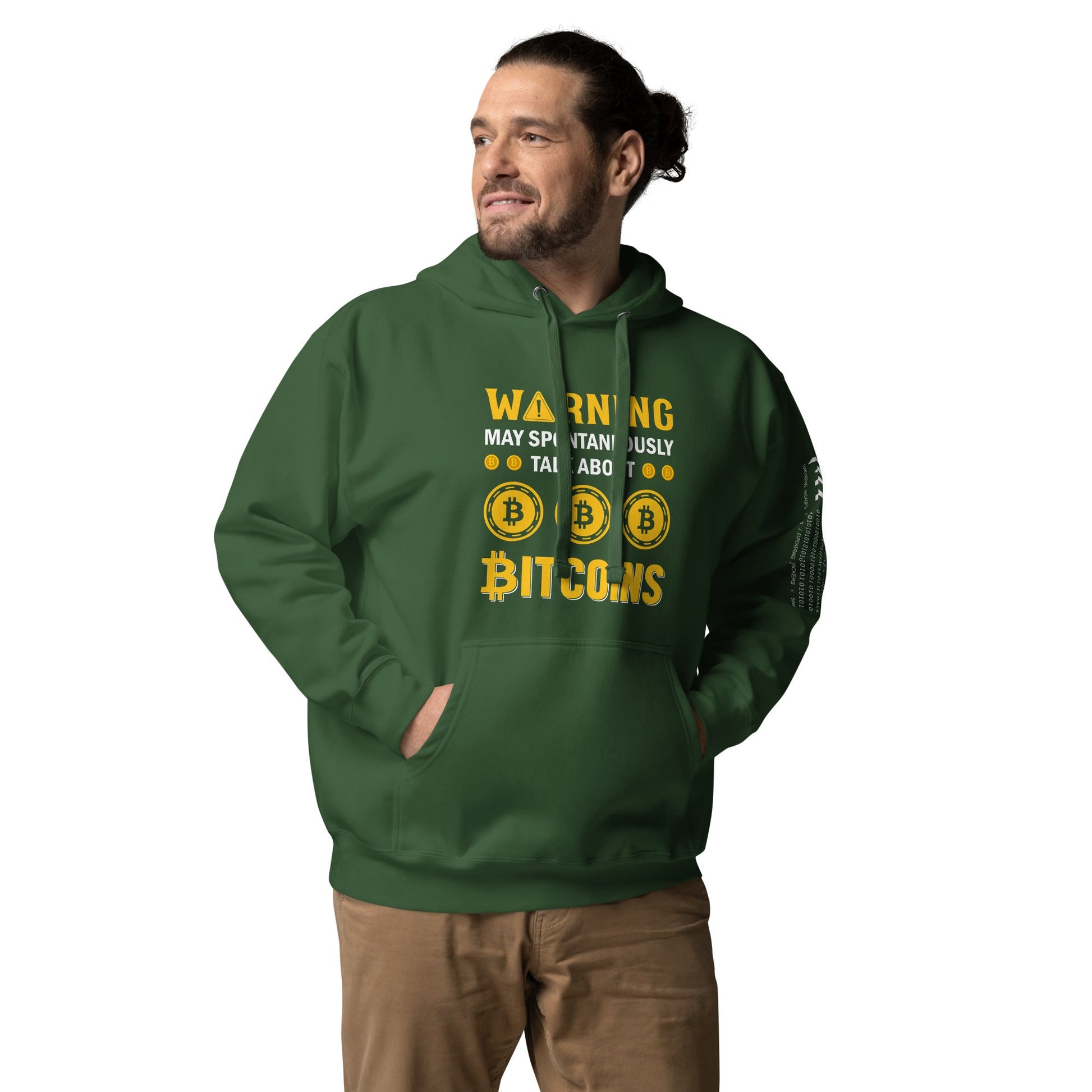 Warning! May Spontaneously talk about Bitcoins - Unisex Hoodie by DarkByteGear