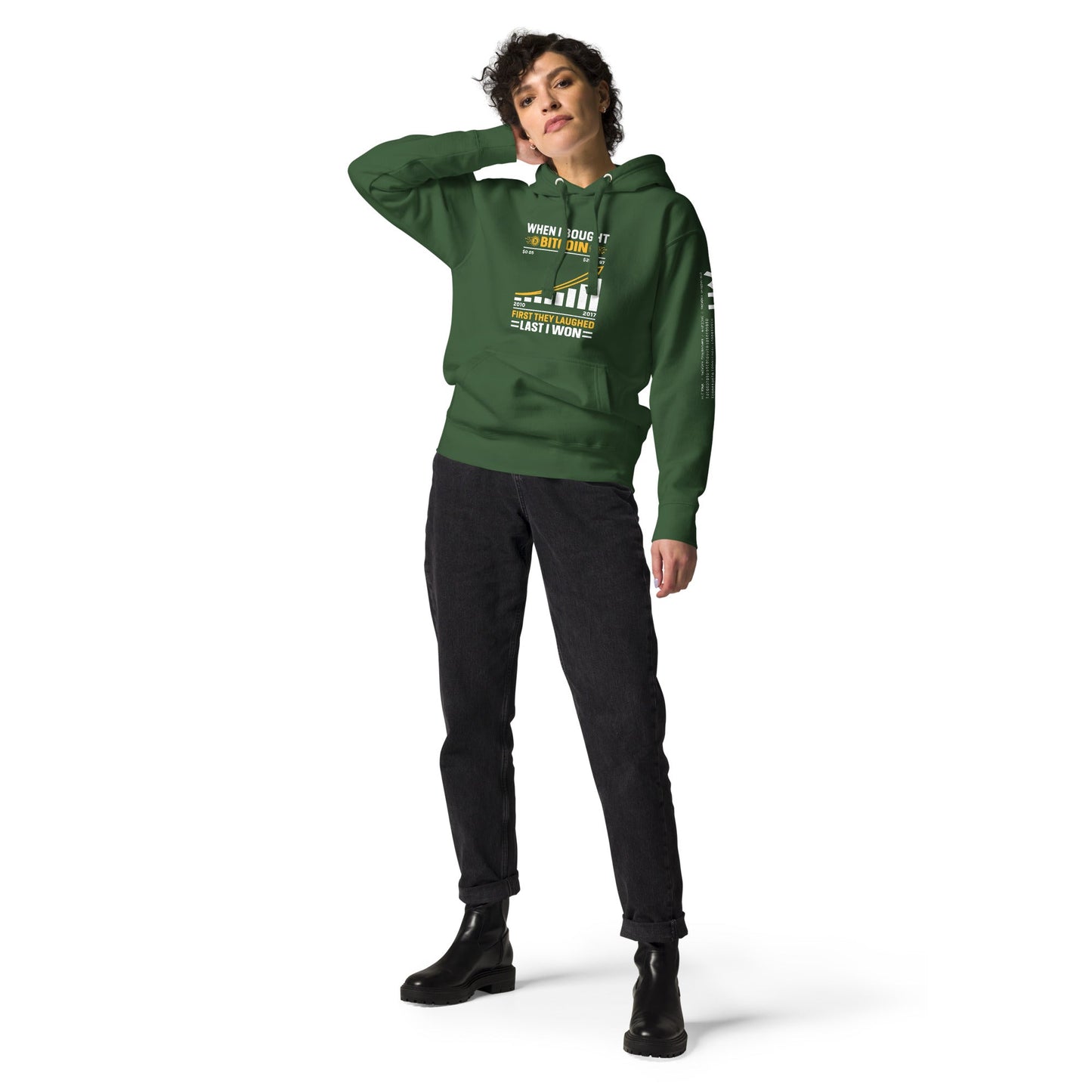 When I Bought Bitcoin, First they laughed, Last I won Unisex Hoodie by DarkByteGear