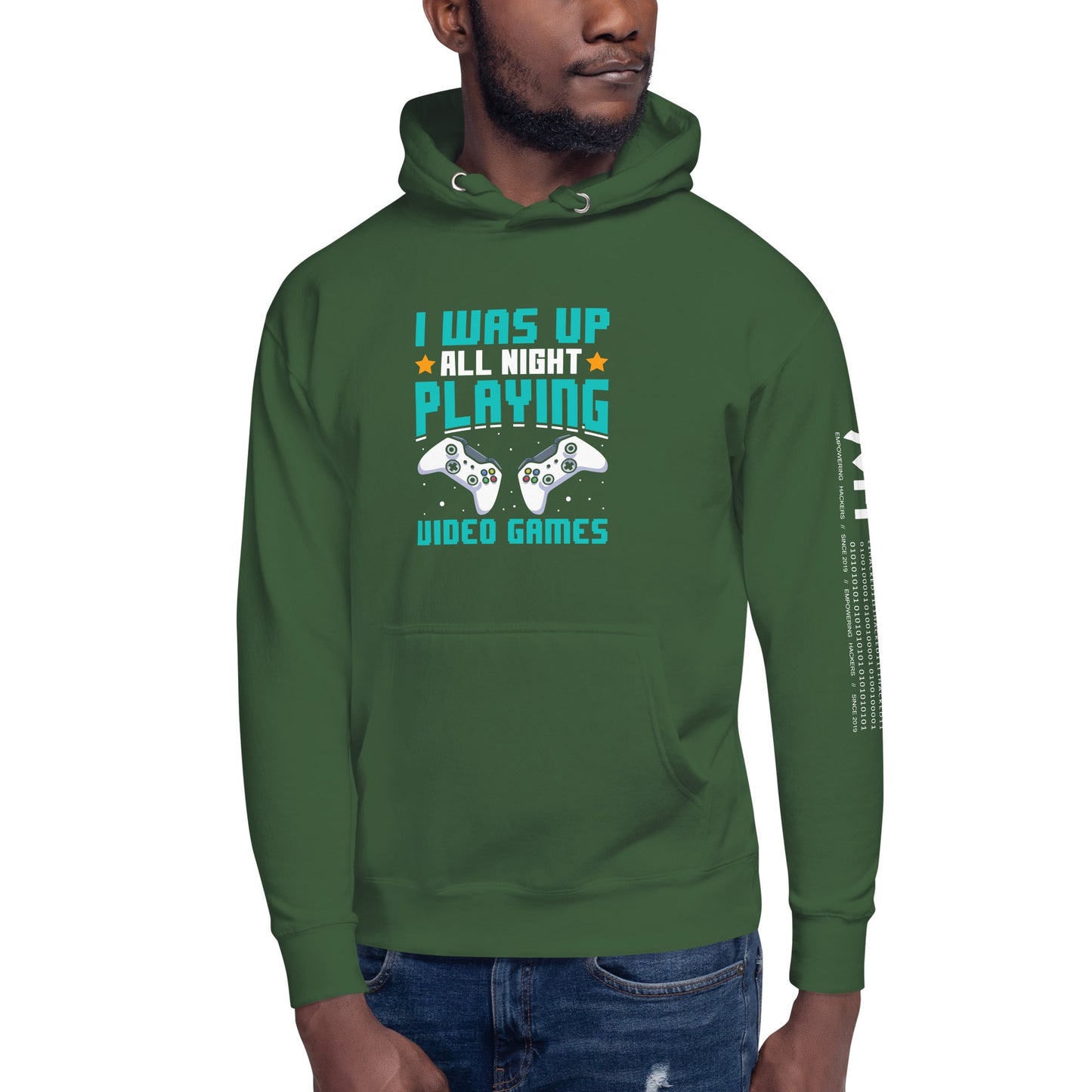 I was up all night playing Video Games Rima - Unisex Hoodie by DarkByteGear