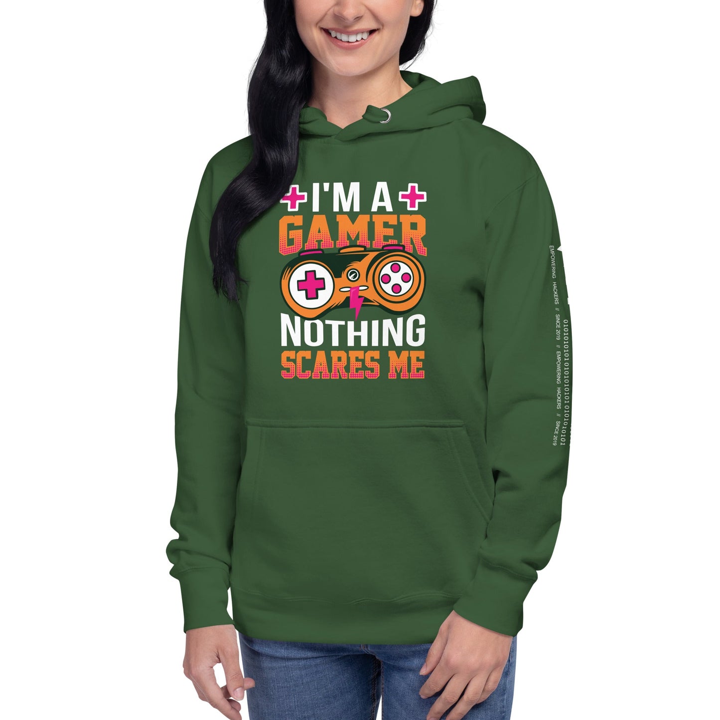 I am a Gamer; Nothing Scares me - Unisex Hoodie by DarkByteGear