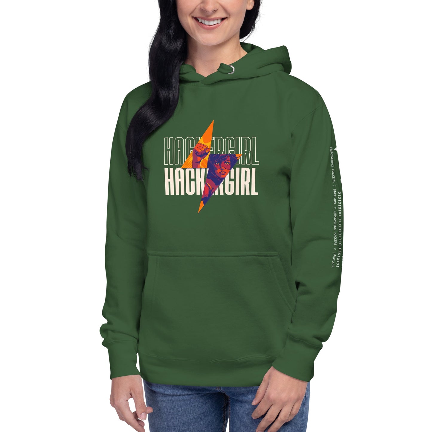 Hacker Girl V1 - Unisex Hoodie by DarkByteGear