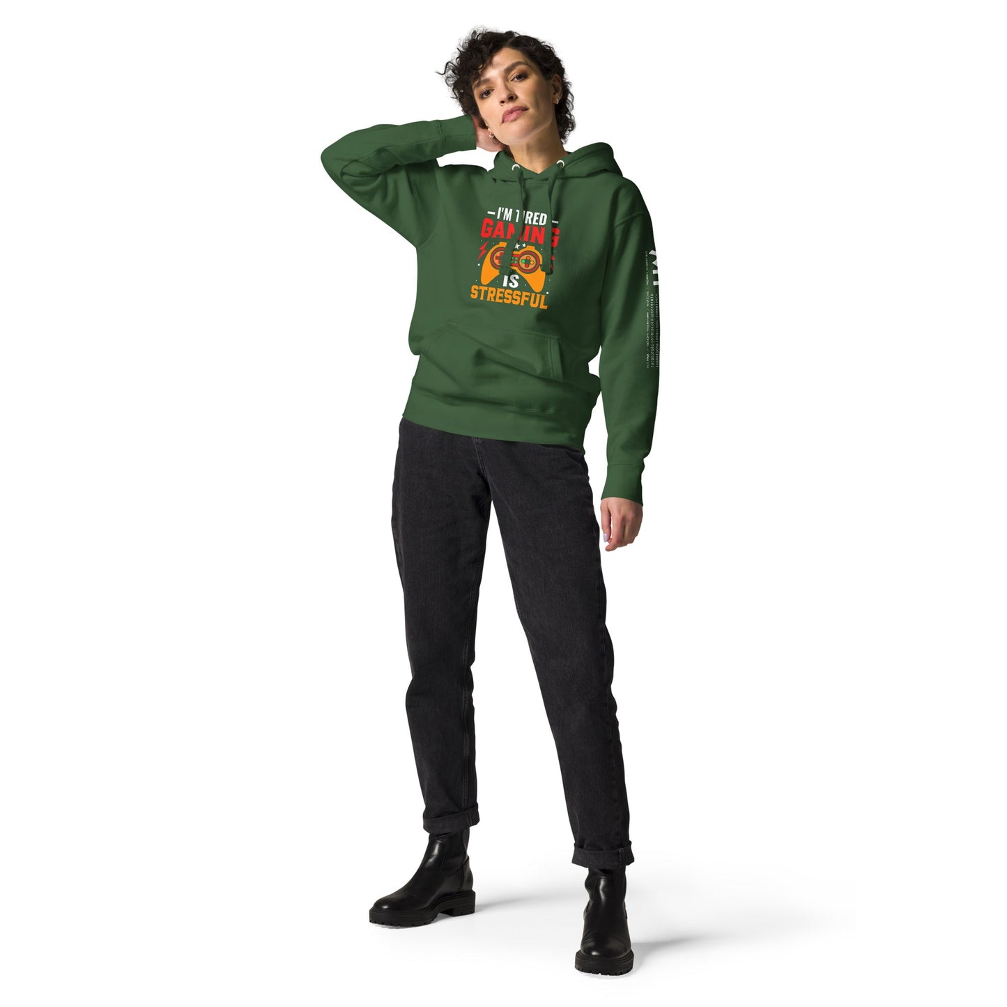 I'm Tired, Gaming is Stressful - Unisex Hoodie by DarkByteGear