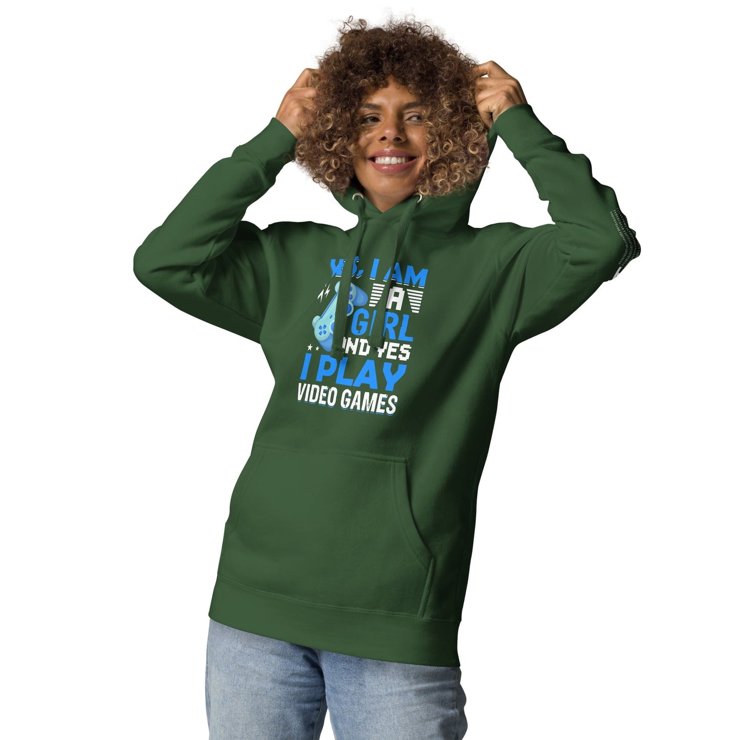 Yes, I am a Girl. Yes! I play Videogame - Unisex Hoodie by DarkByteGear
