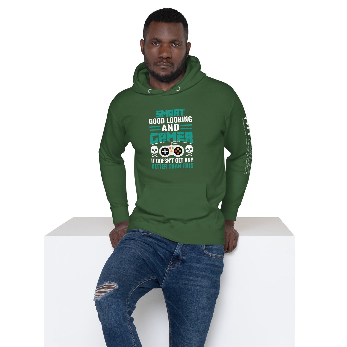 Smart Good Looking and Gamer; It Doesn't Get Any Better than this - Unisex Hoodie by DarkByteGear