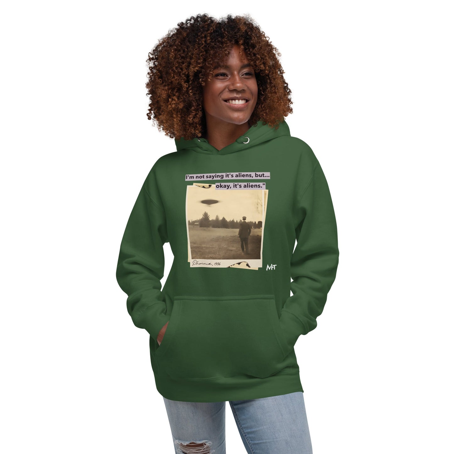 I'm not saying it's aliens, but... okay, it's aliens - Unisex Hoodie by DarkByteGear