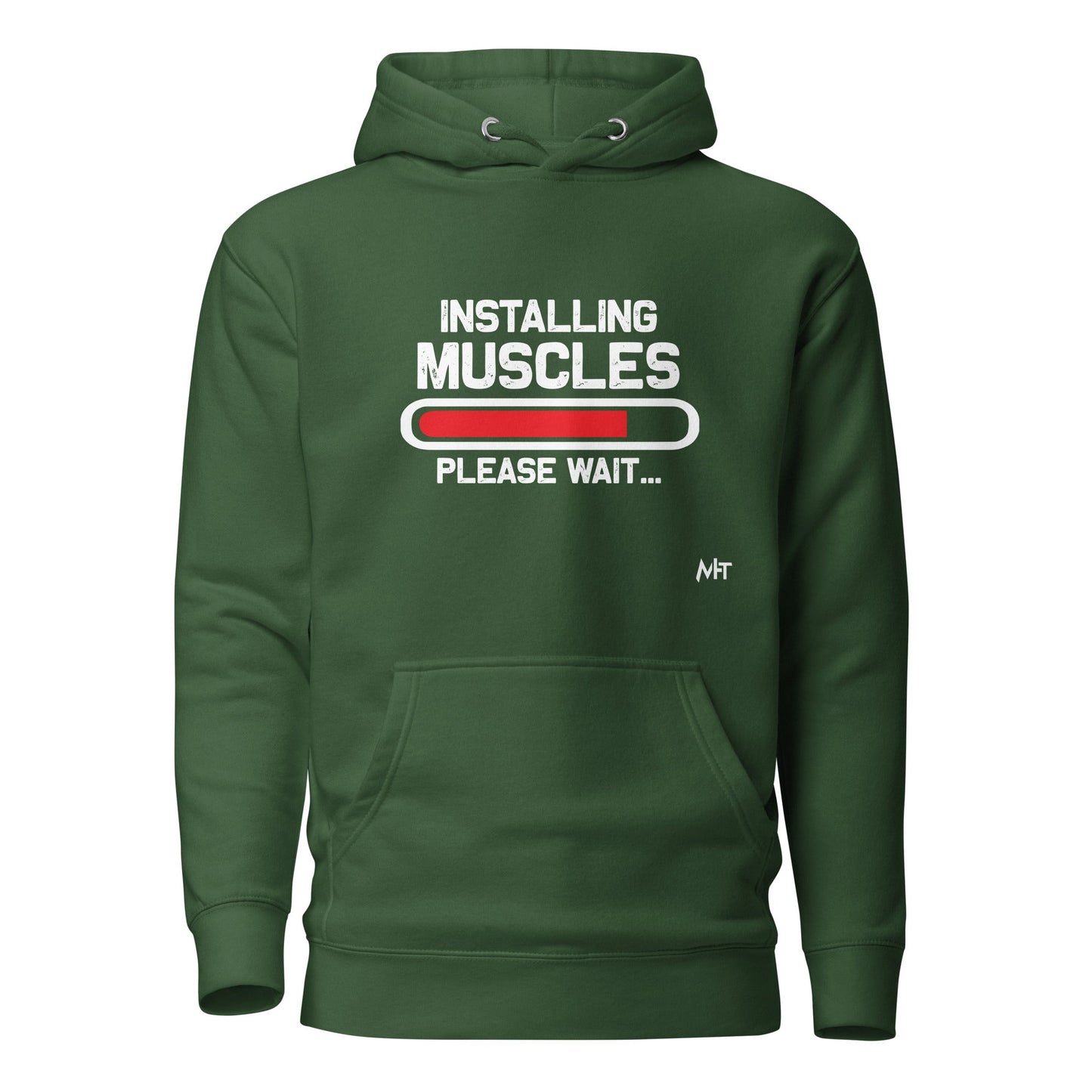 Installing muscles please wait - Unisex Hoodie by DarkByteGear