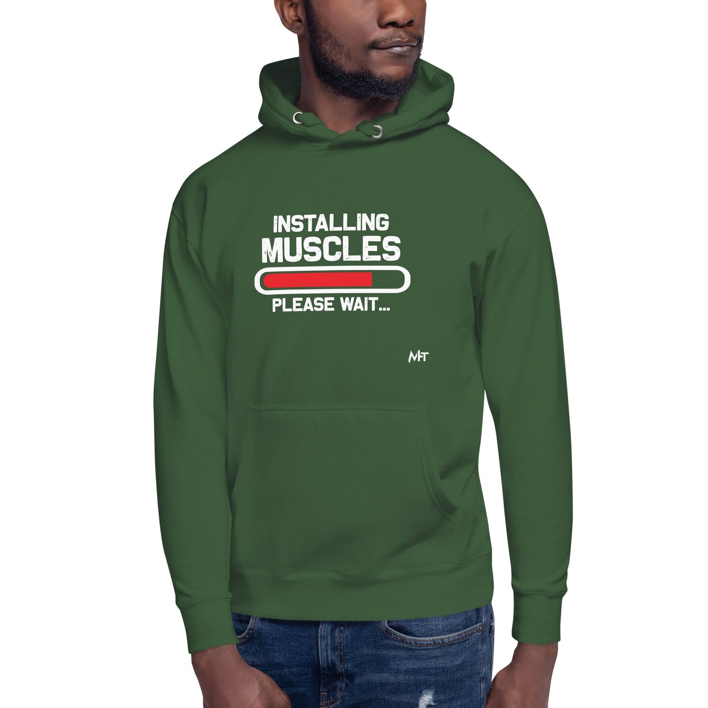 Installing Muscles Please Wait.... - Unisex Hoodie by DarkByteGear