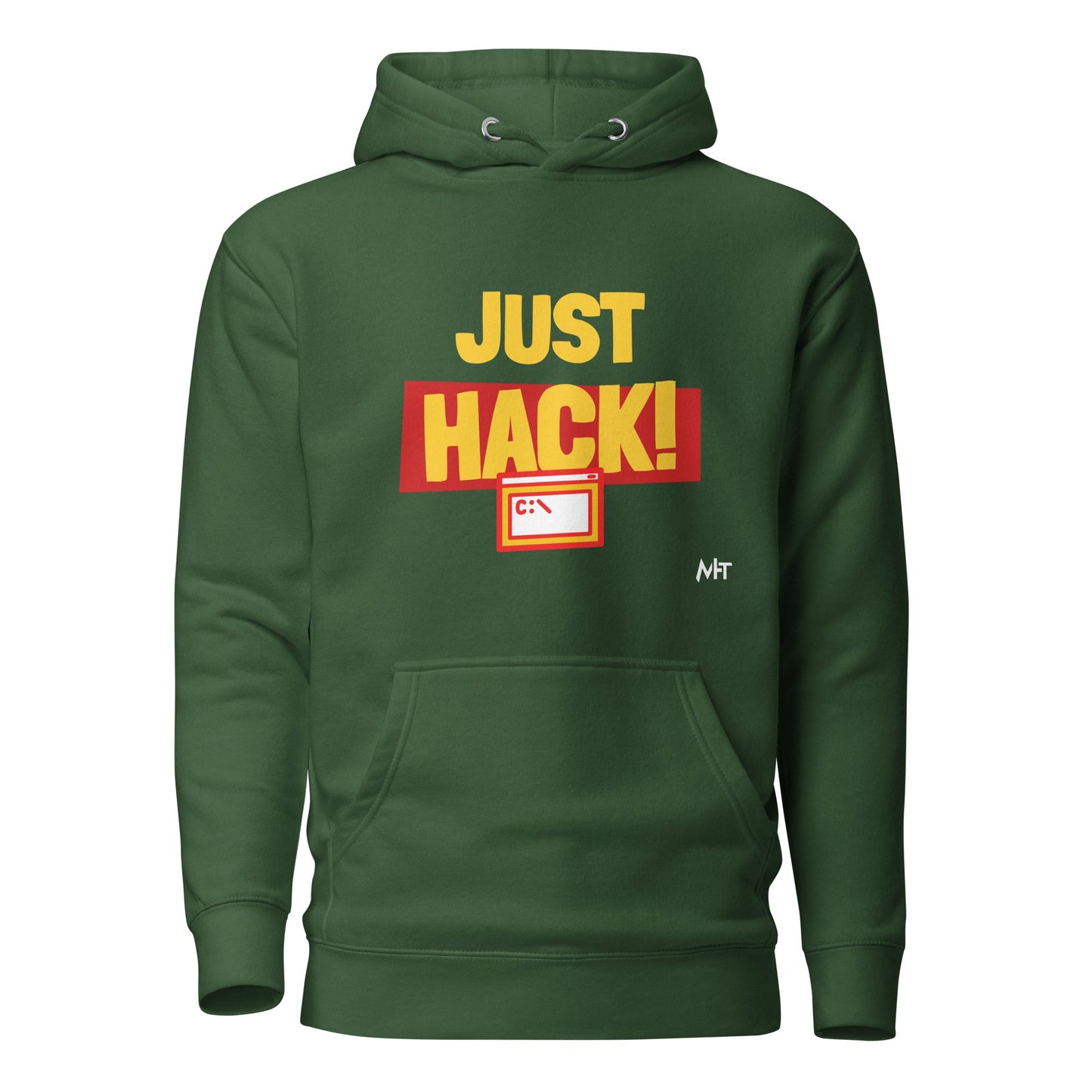 Just Hack (Yellow Text) - Unisex Hoodie by DarkByteGear