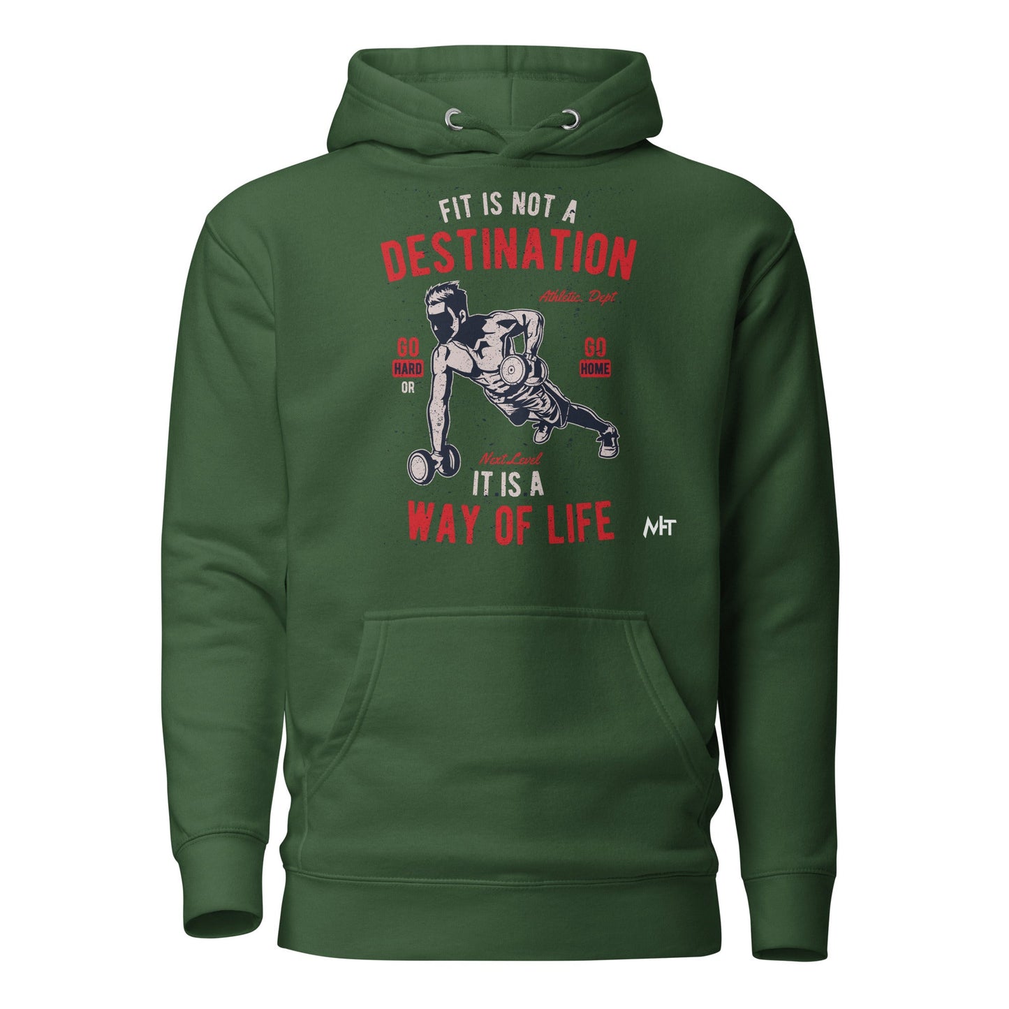 Fit is not a destination: it is a way of life - Unisex Hoodie by DarkByteGear