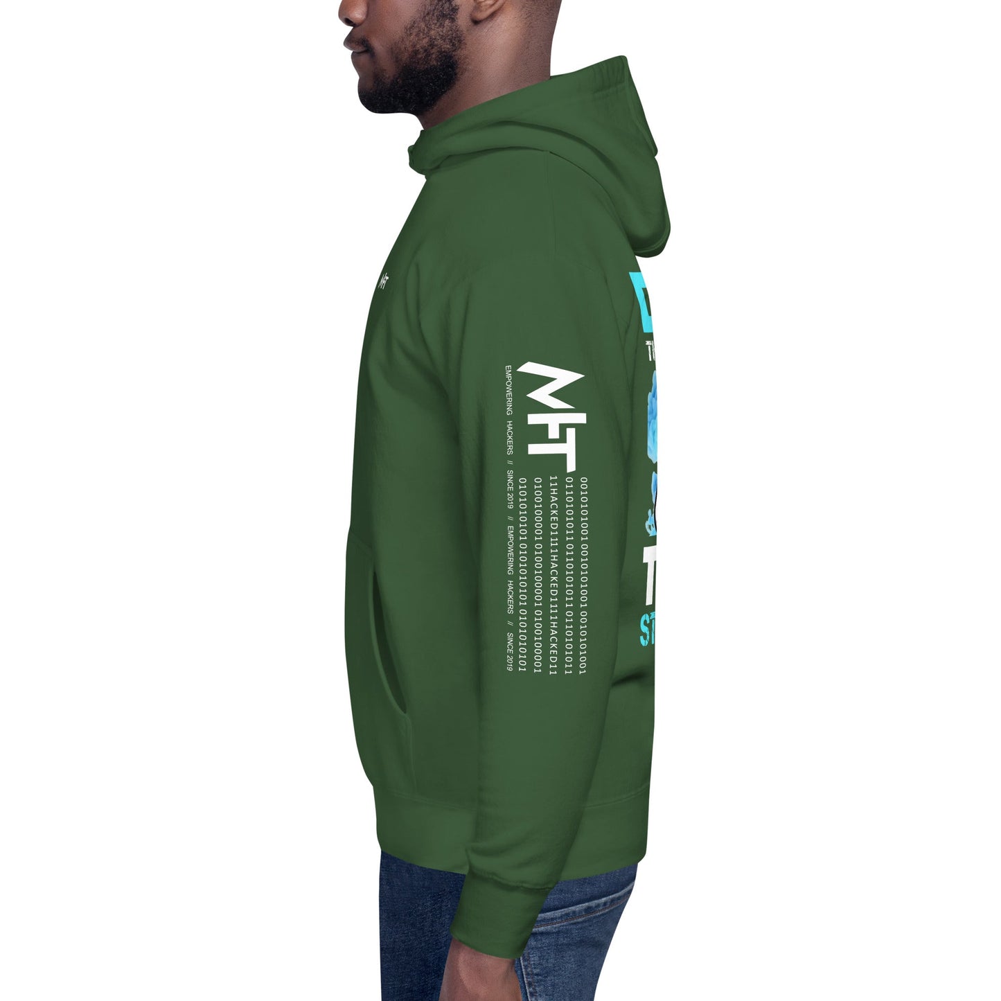 Gaming is the only Legal Place - Blue V Unisex Hoodie ( Back Print ) by DarkByteGear