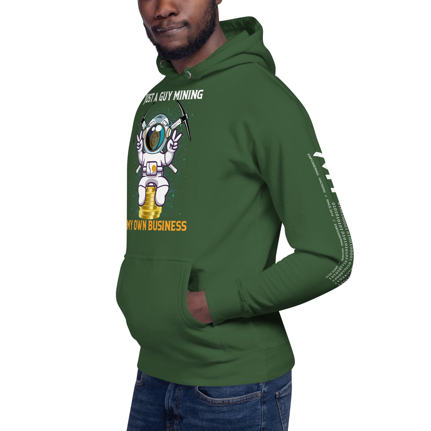 Just a Guy Mining my Own Business Unisex Hoodie by DarkByteGear