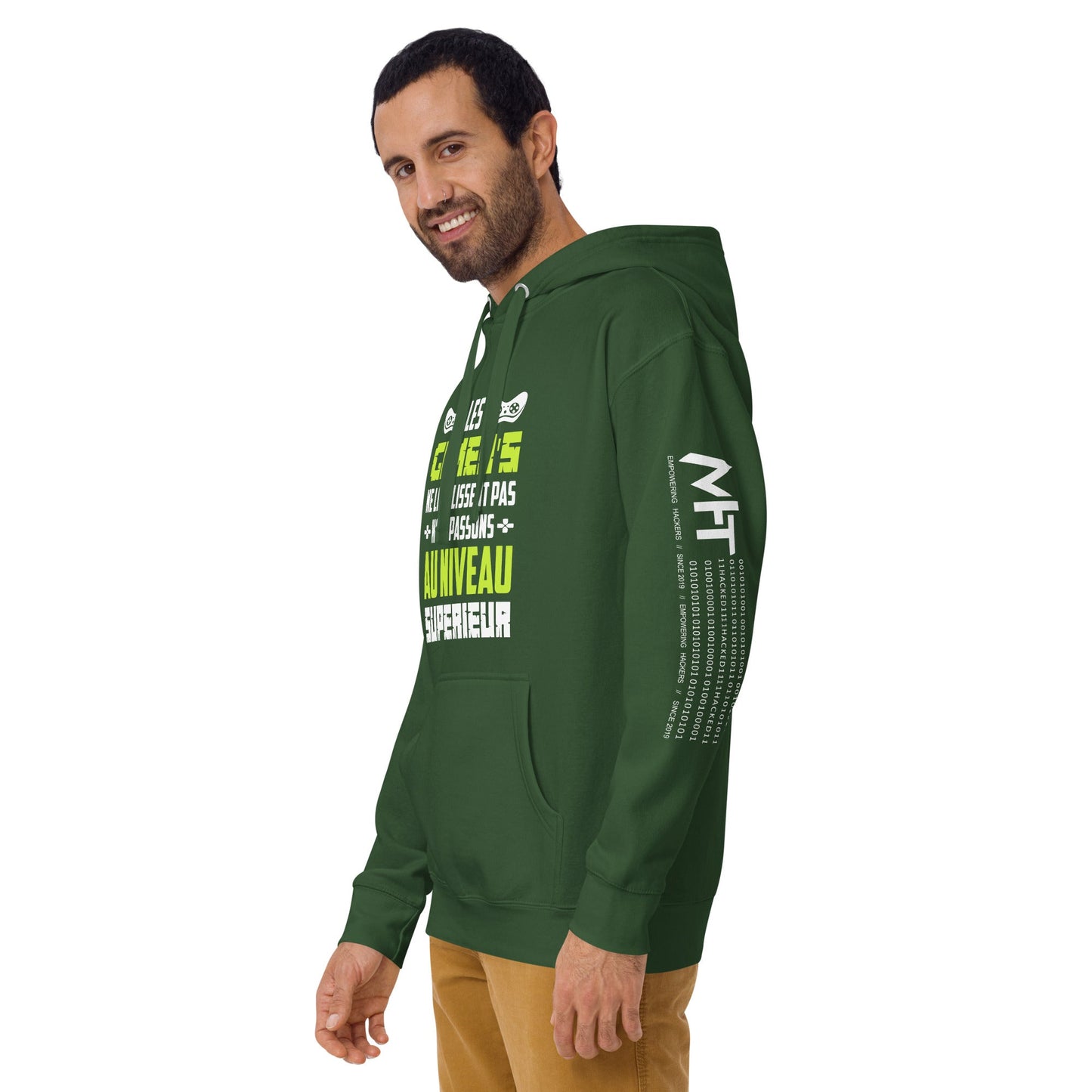 Les Gamer's Au Niveau Unisex Hoodie by DarkByteGear