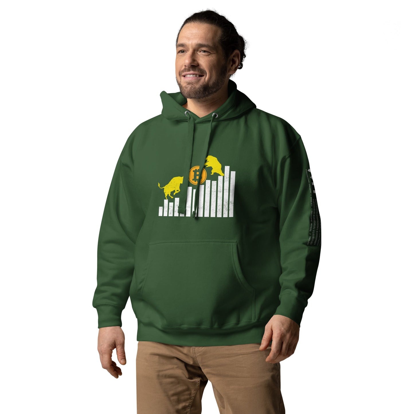 Bull Bear Bitcoin Statistic - Unisex Hoodie by DarkByteGear