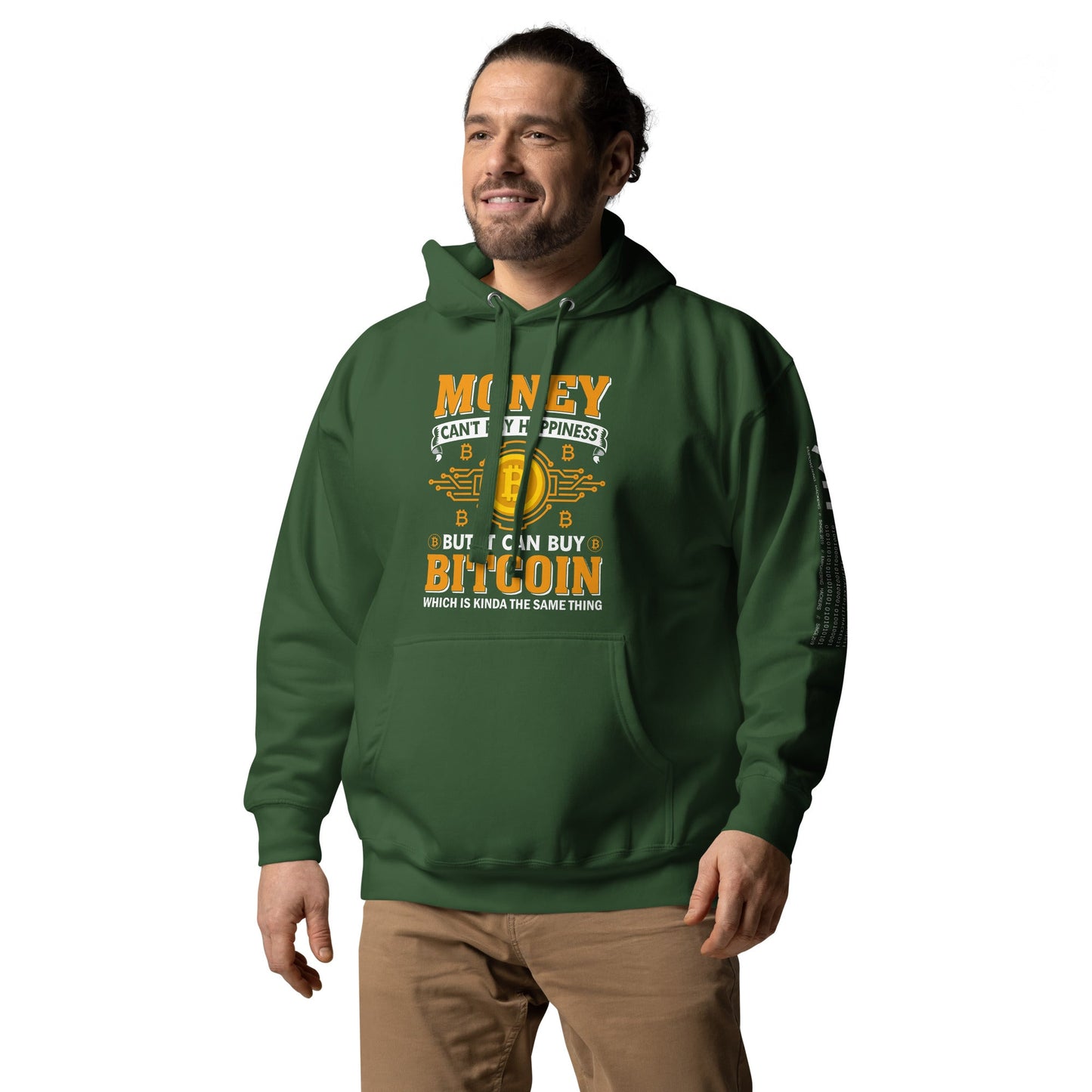 Money can't Buy you Happiness but it can Buy Bitcoin - Unisex Hoodie by DarkByteGear