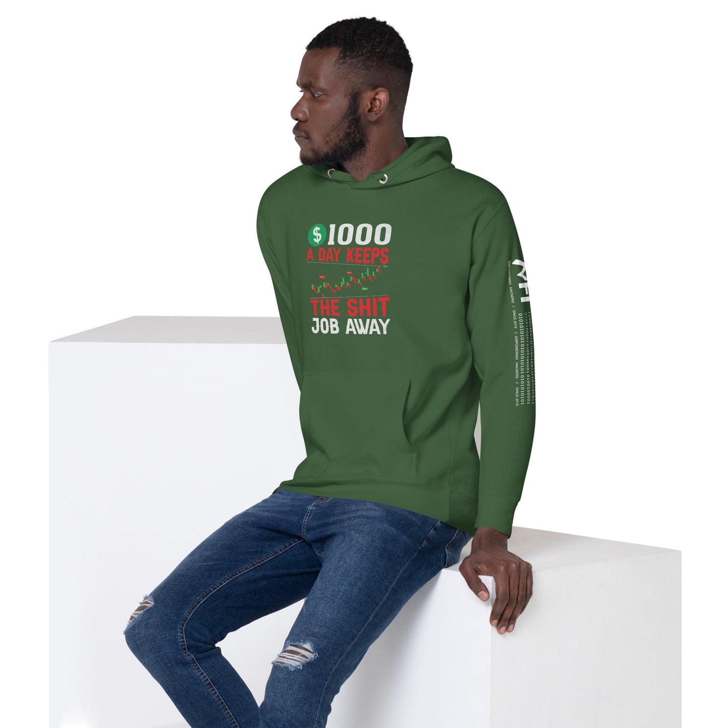 1000 A Day Keeps the Shit Job Away - Unisex Hoodie by DarkByteGear