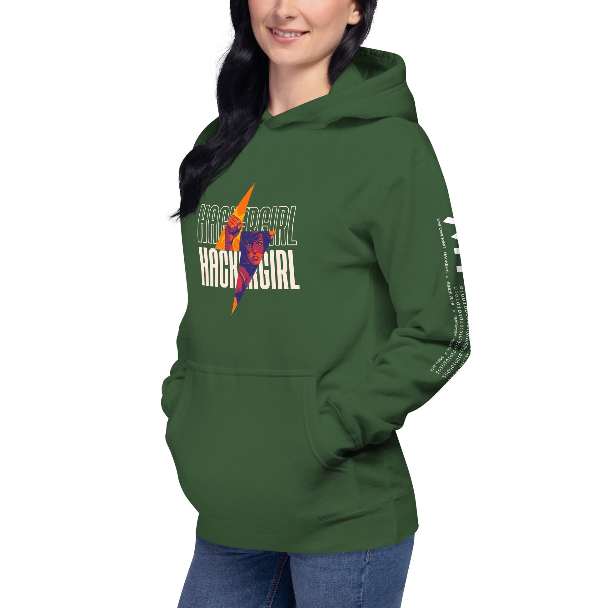 Hacker Girl V1 - Unisex Hoodie by DarkByteGear