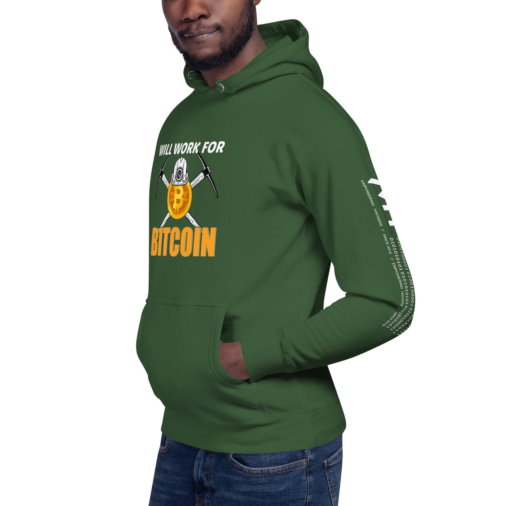 Will Work for Bitcoin - Unisex Hoodie by DarkByteGear