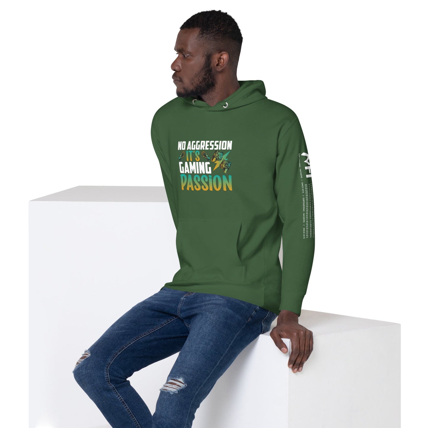 No Aggression, It's Gaming Passion - Unisex Hoodie by DarkByteGear